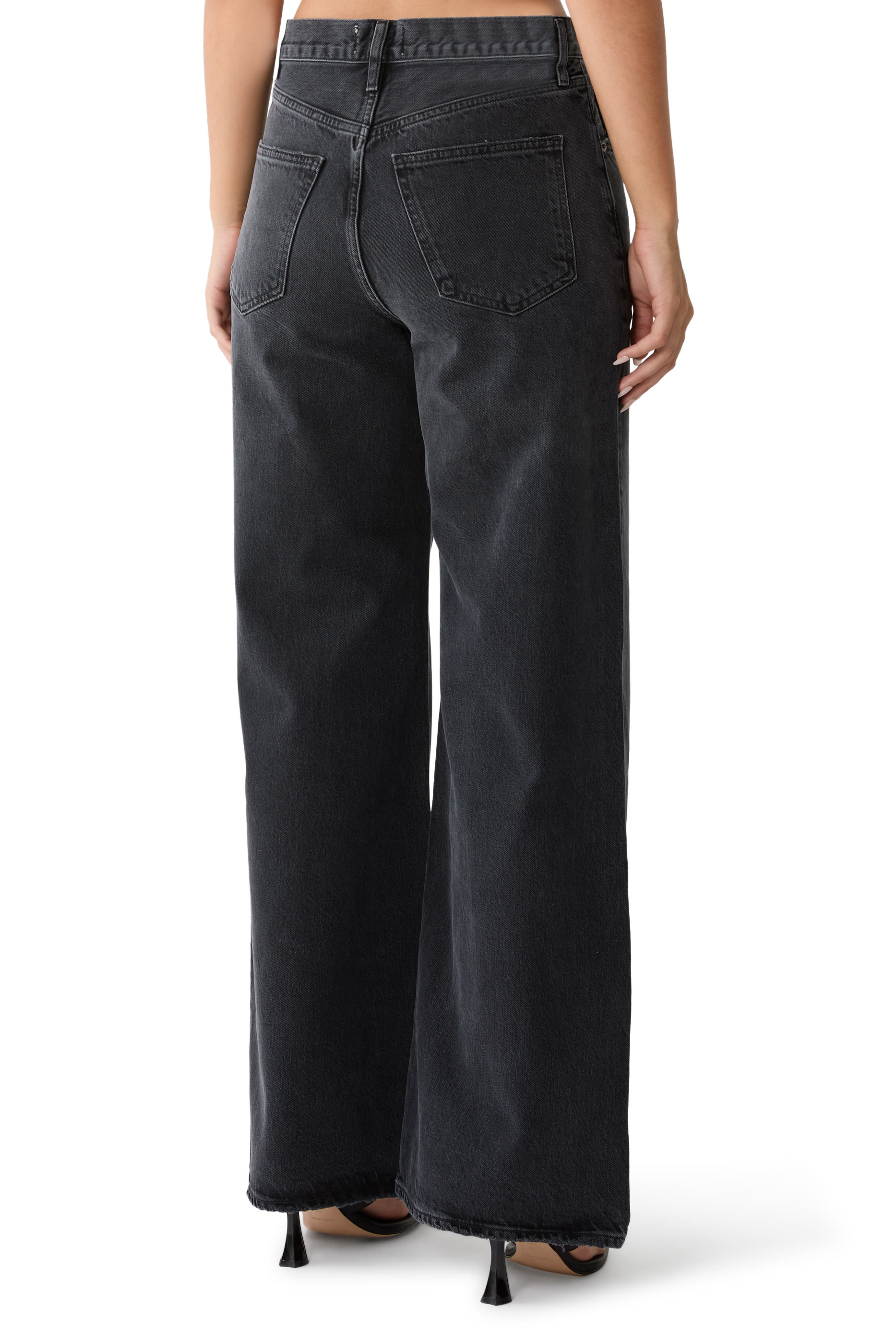 بنطال جينز فضفاض بخصر منخفض