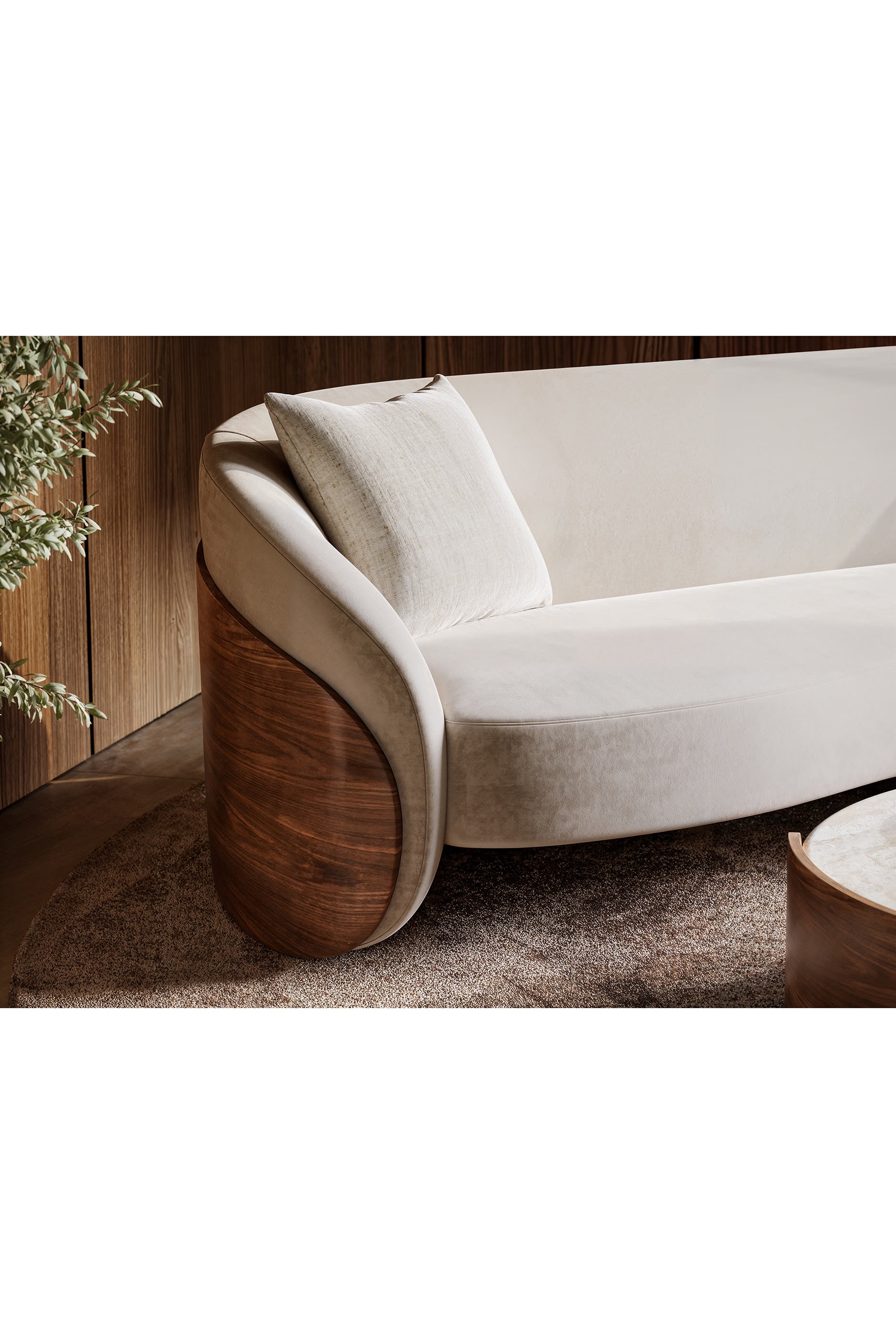 كنبة فلور بظهر خشبي