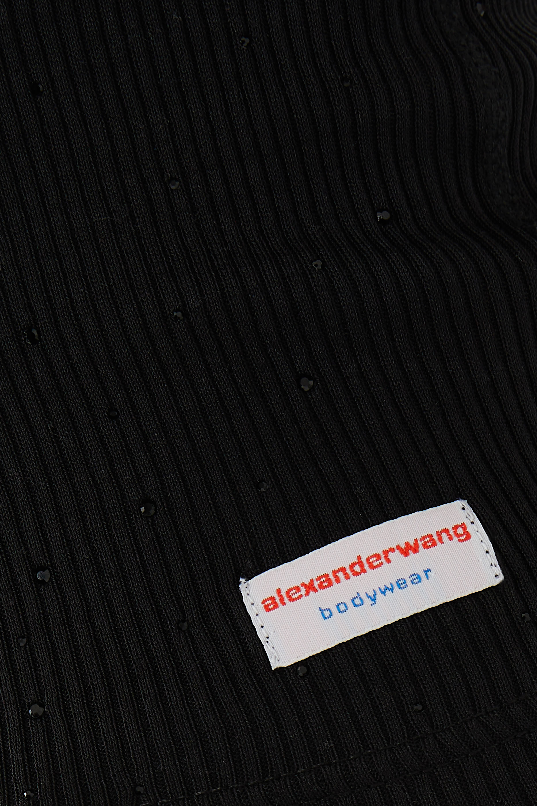 بلوزة ريسر  بلا أكمام مرصعة بكريستال مثبت حراريا