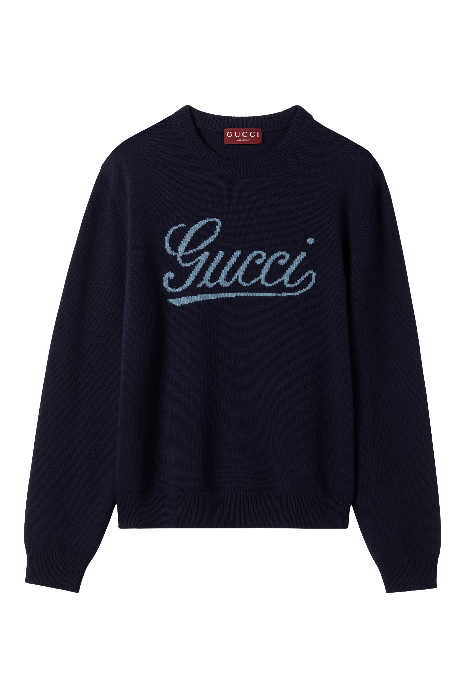 سترة إنتارسيا بشعار الماركة صوف منسوج