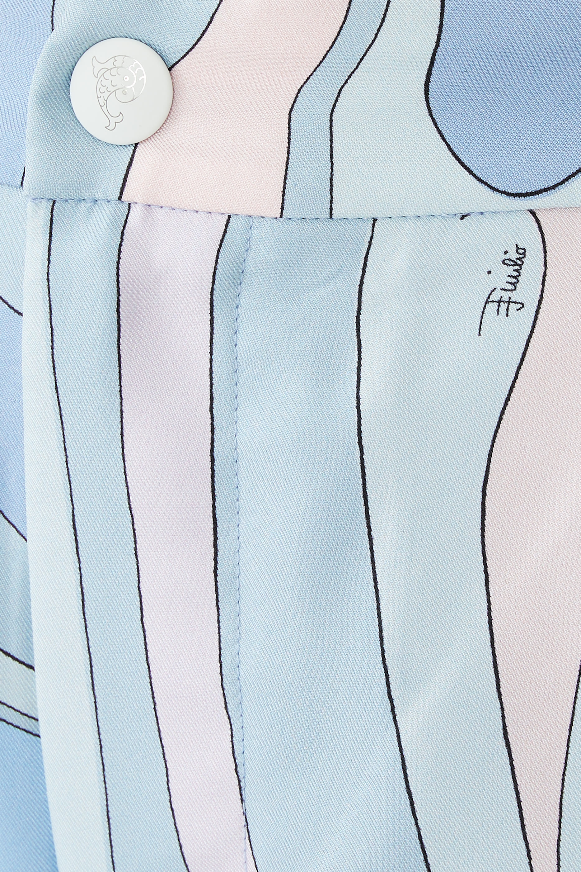 بنطال بطبعة مارمو حرير تويل