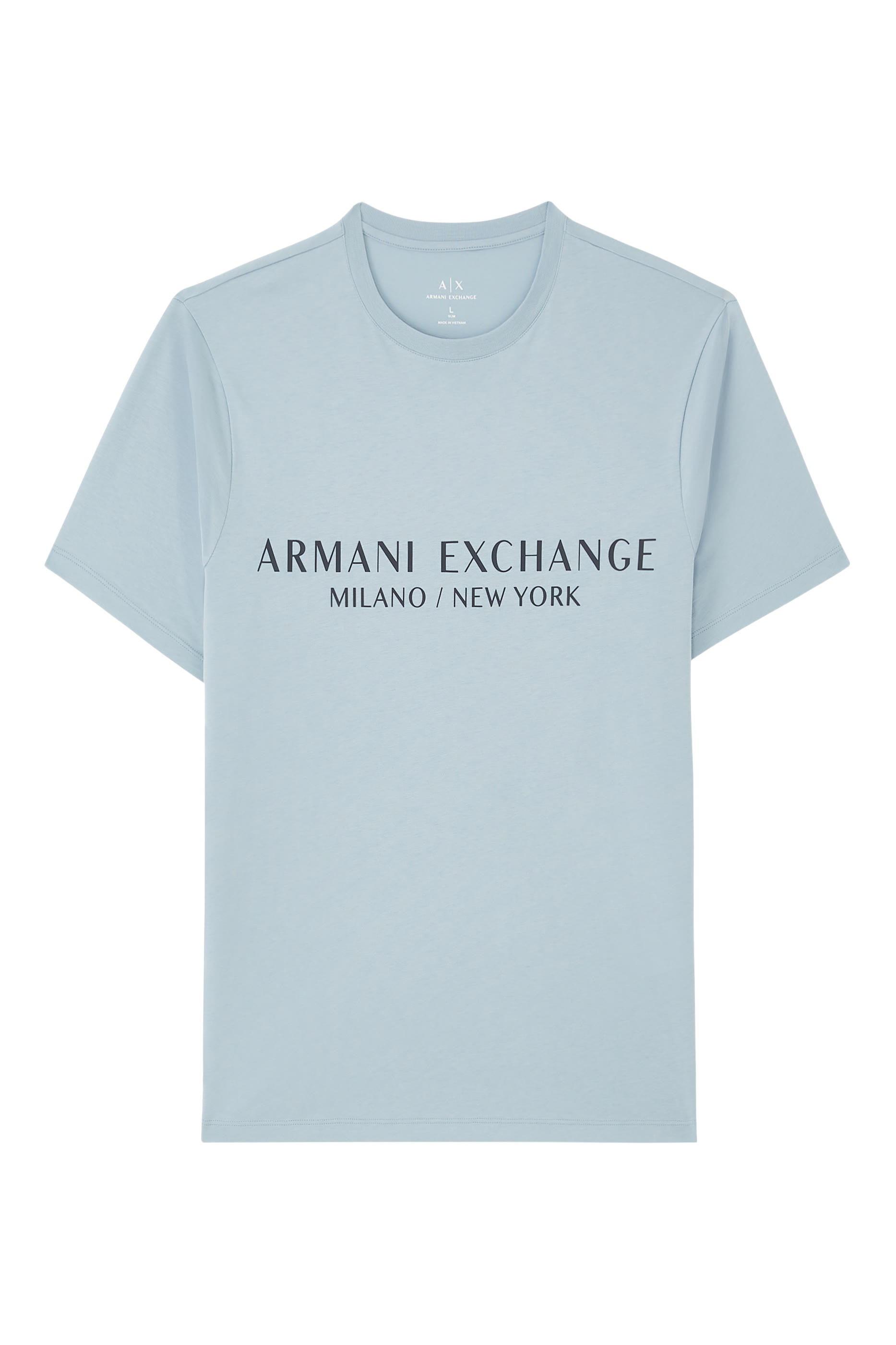 تيشيرت بشعار الماركة بقصة عادية