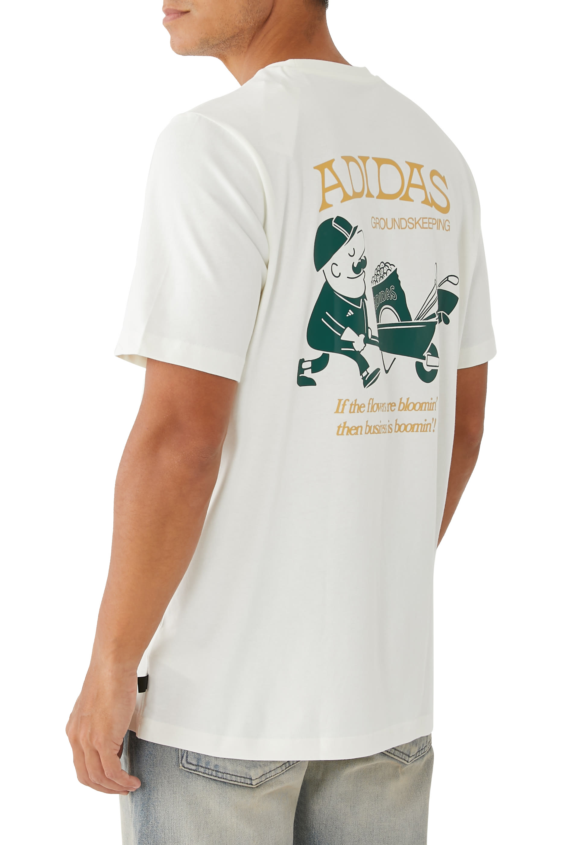 تيشيرت بجيب بشعار غراوندكيبر غرافيك قطن