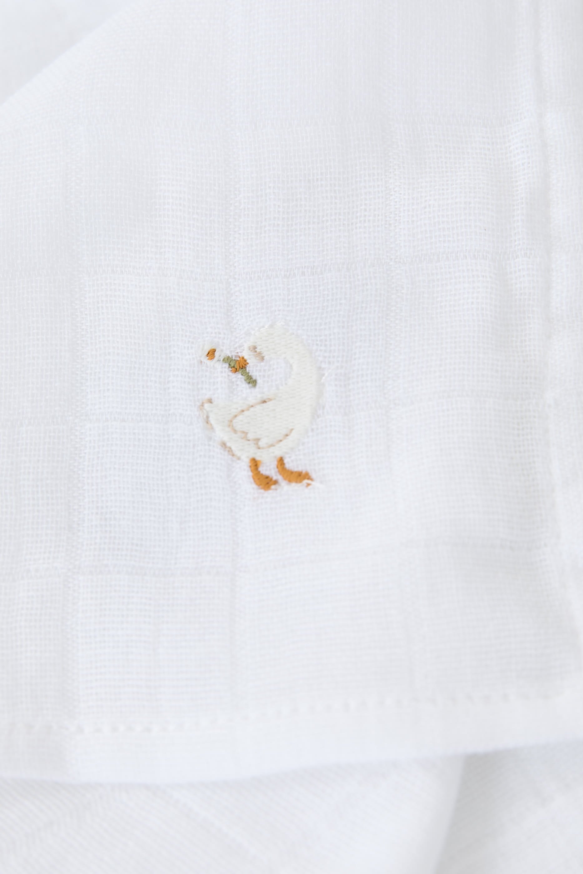 طقم موسلين بنقشة صغار البط قطن عضوي للأطفال، قطعتين