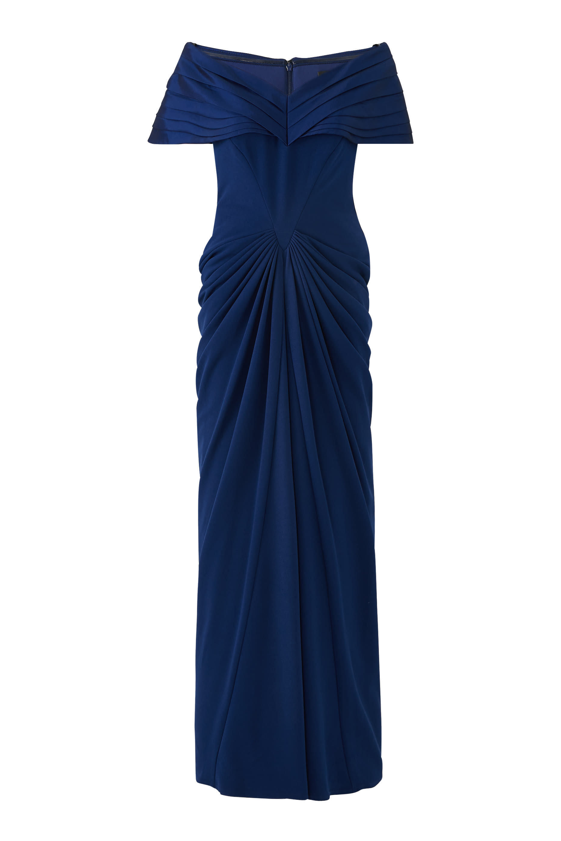 فستان سهرة سيرافين بطيات وياقة مطوية