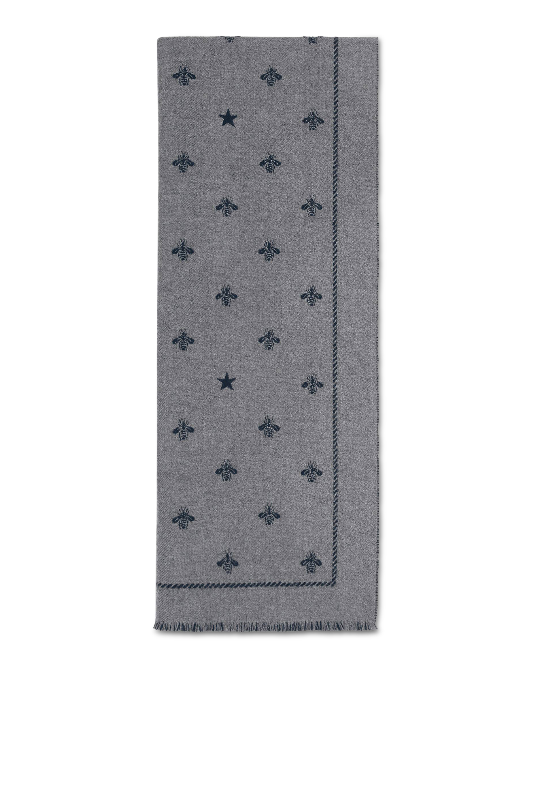 وشاح صوف بنقشة نجوم ونحل