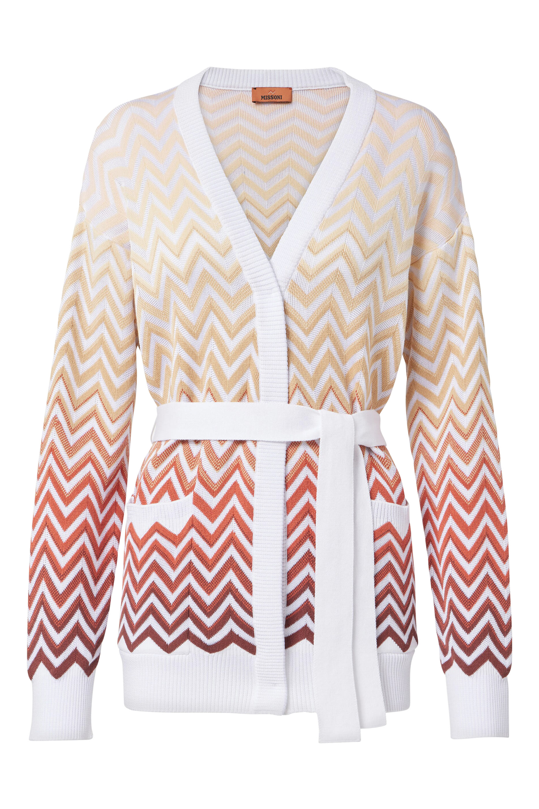 كارديجان بنقشة خطوط شيفرون ولون متدرج