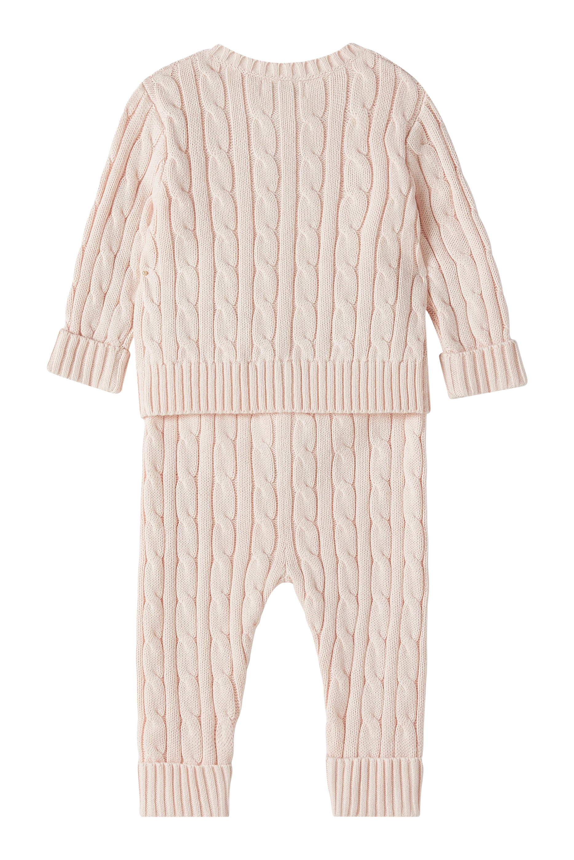 طقم كارديغان قطن وبنطال للأطفال