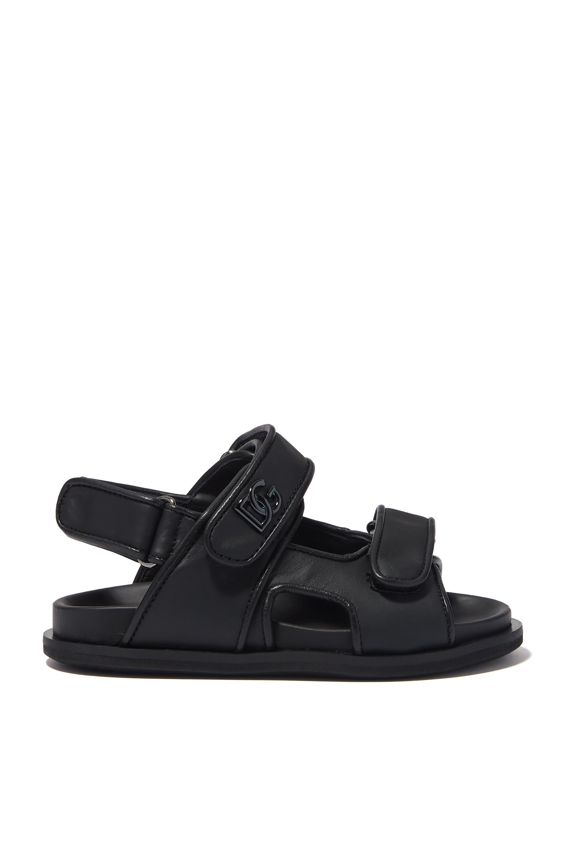 صندل للأطفال بشعار الماركة جلد عجل