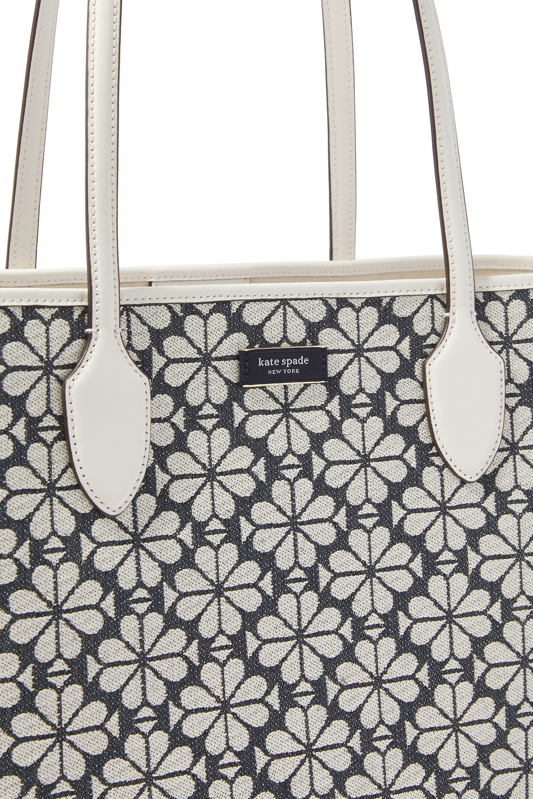 حقيبة يد كبيرة قماش قنب بنقشة زهور البستوني