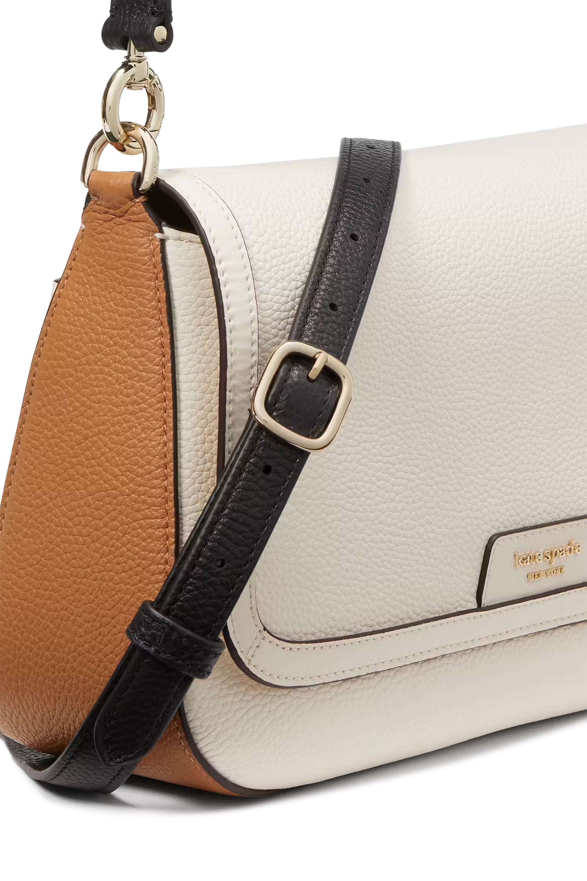 حقيبة كتف هودسون قابلة للتعديل بتصميم مقسم بألوان وغطاء قلاب