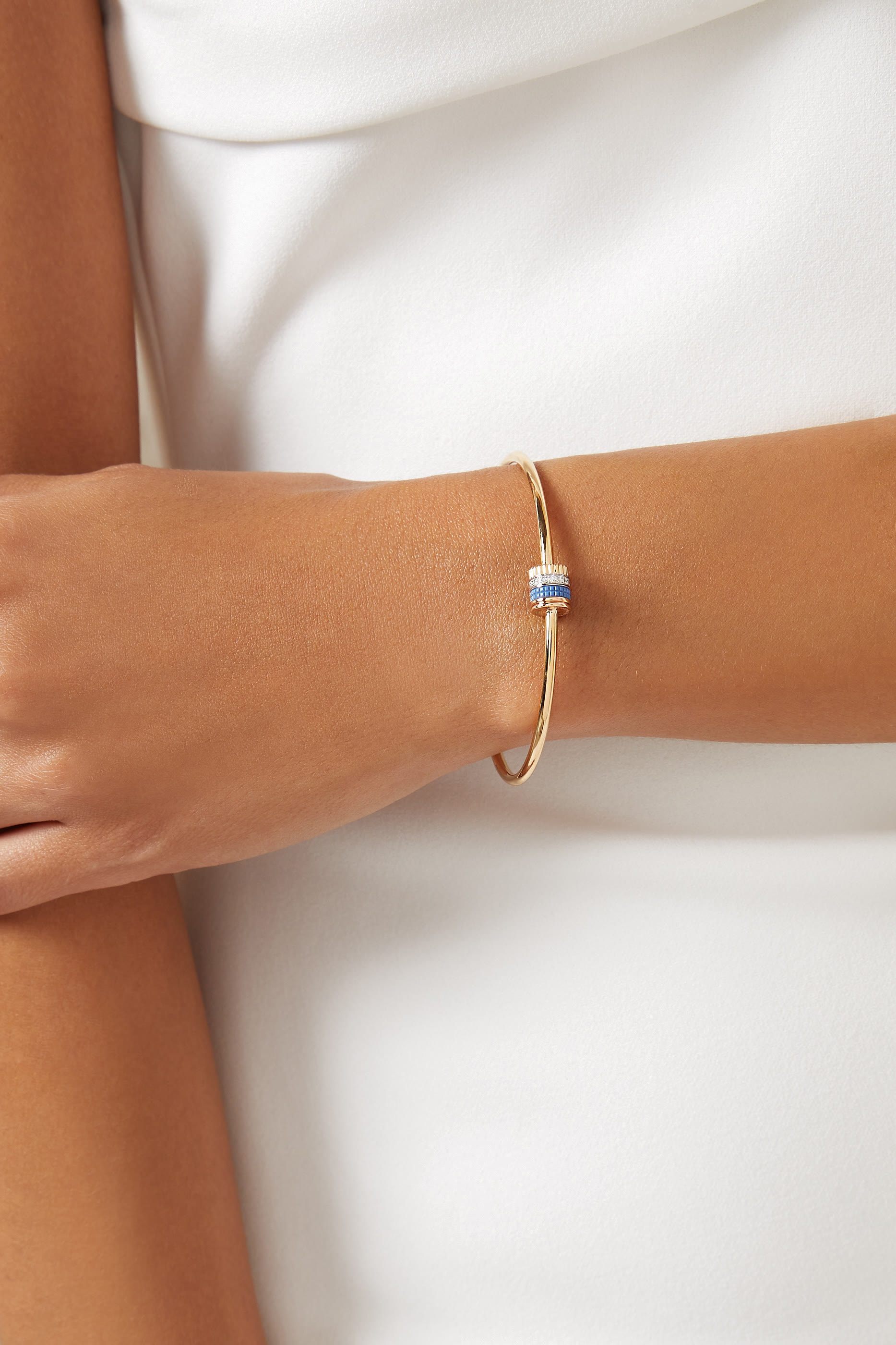 سوار كاتر كلاسيك ذهب مختلط عيار 18 وسيراميك