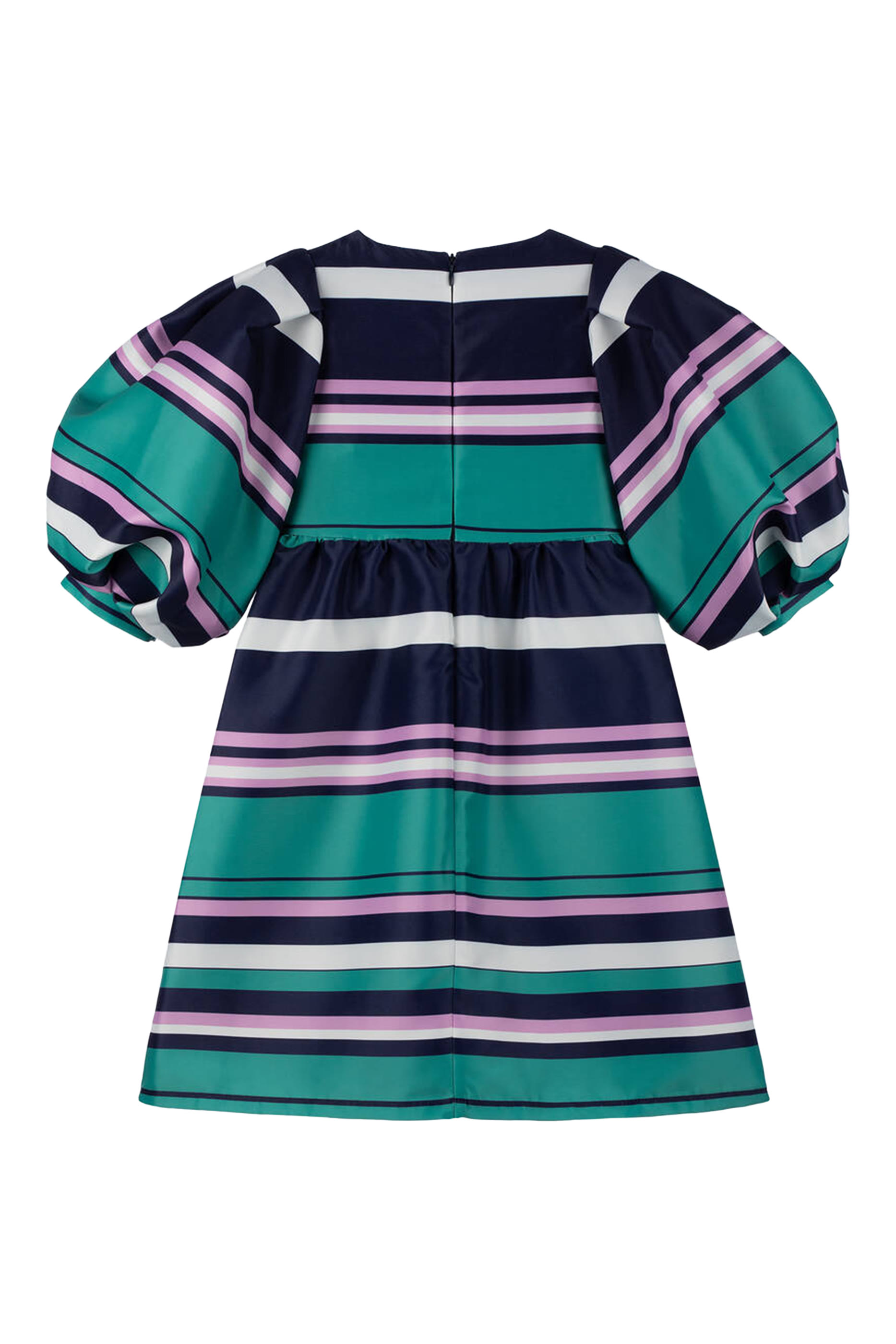 فستان بربطة فيونكة وأكمام منفوخة للأطفال