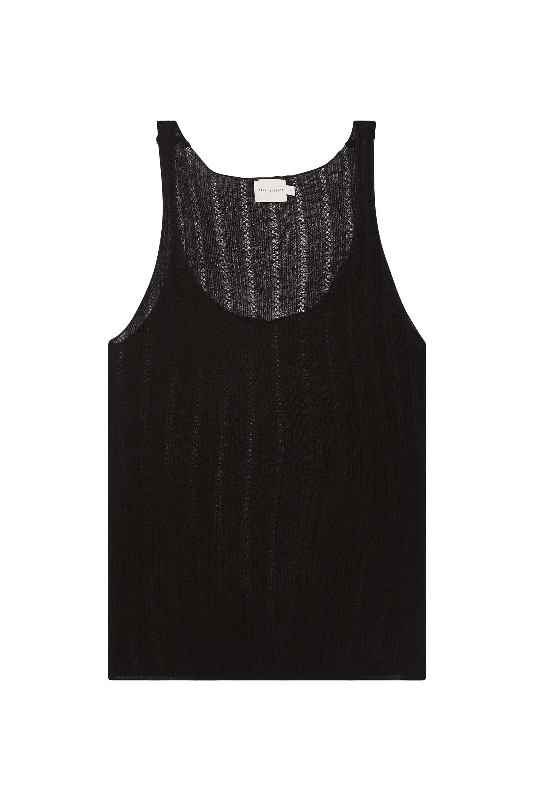 بلوزة بلا أكمام بتطريزات مفرغة