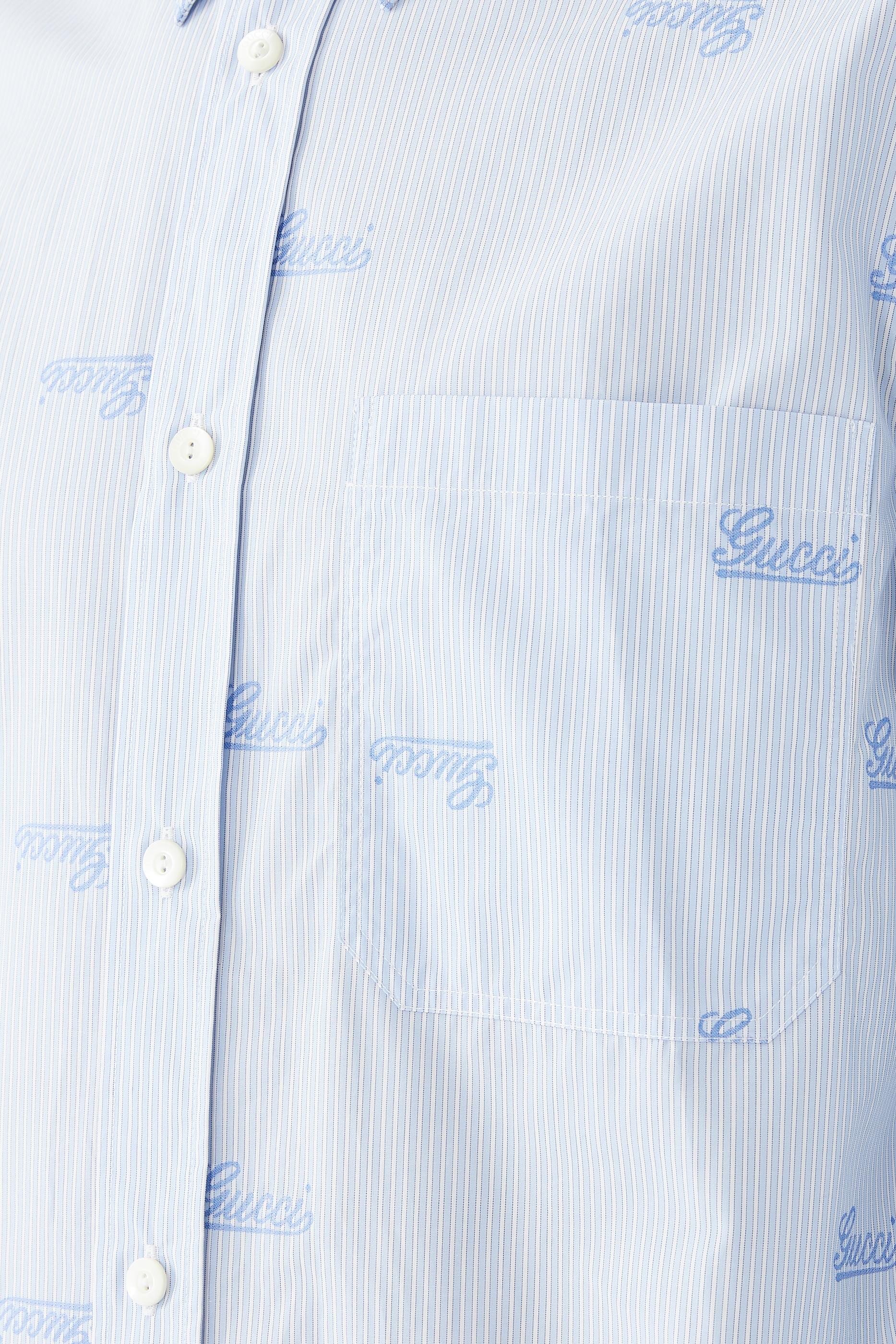 قميص قطن مخطط بتطريزات