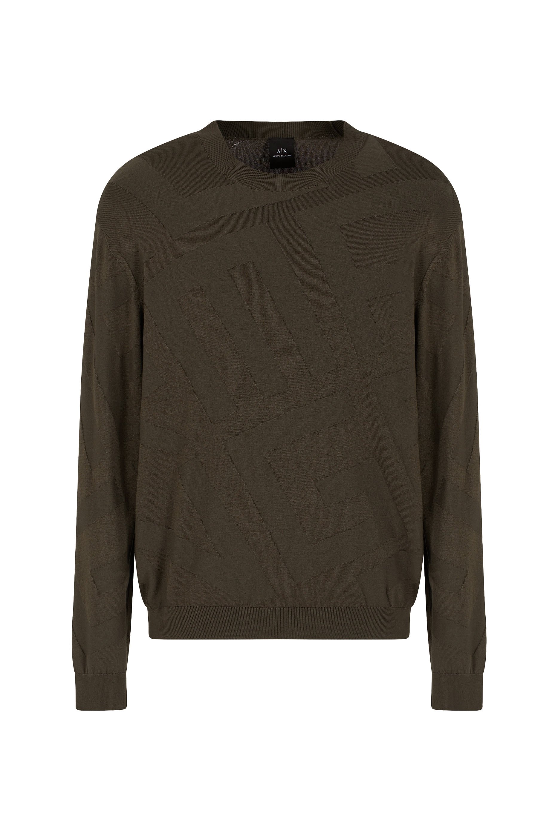 كنزة بحروف شعار الماركة مزيج فيسكوز جاكار