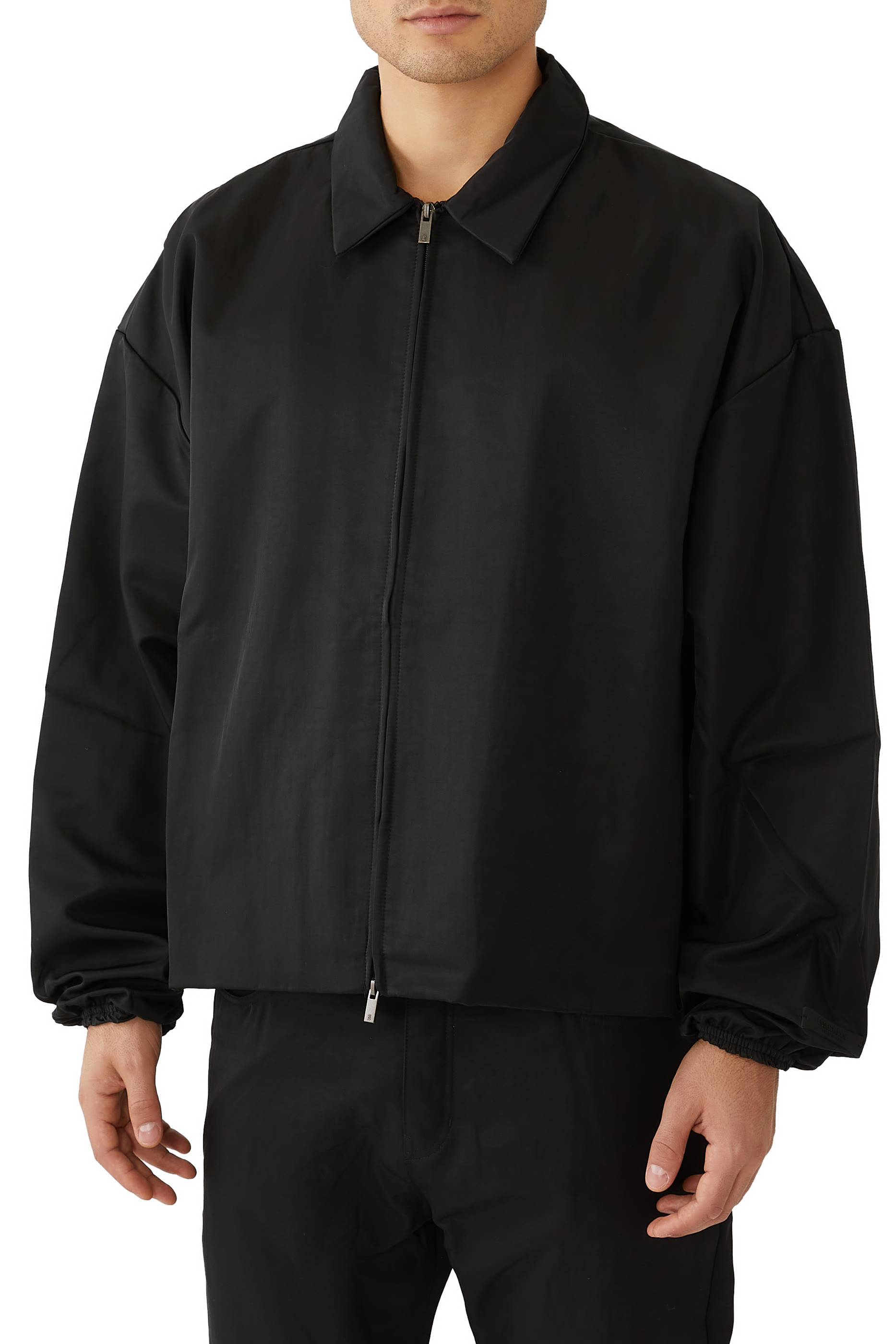 جاكيت رياضي اسنشالز نايلون بارز الملمس