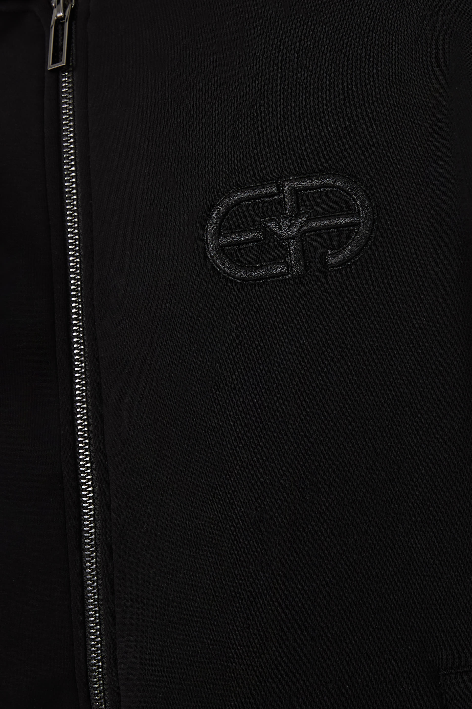 سويت شيرت بغطاء رأس وسحاب جيرسيه مزدوج