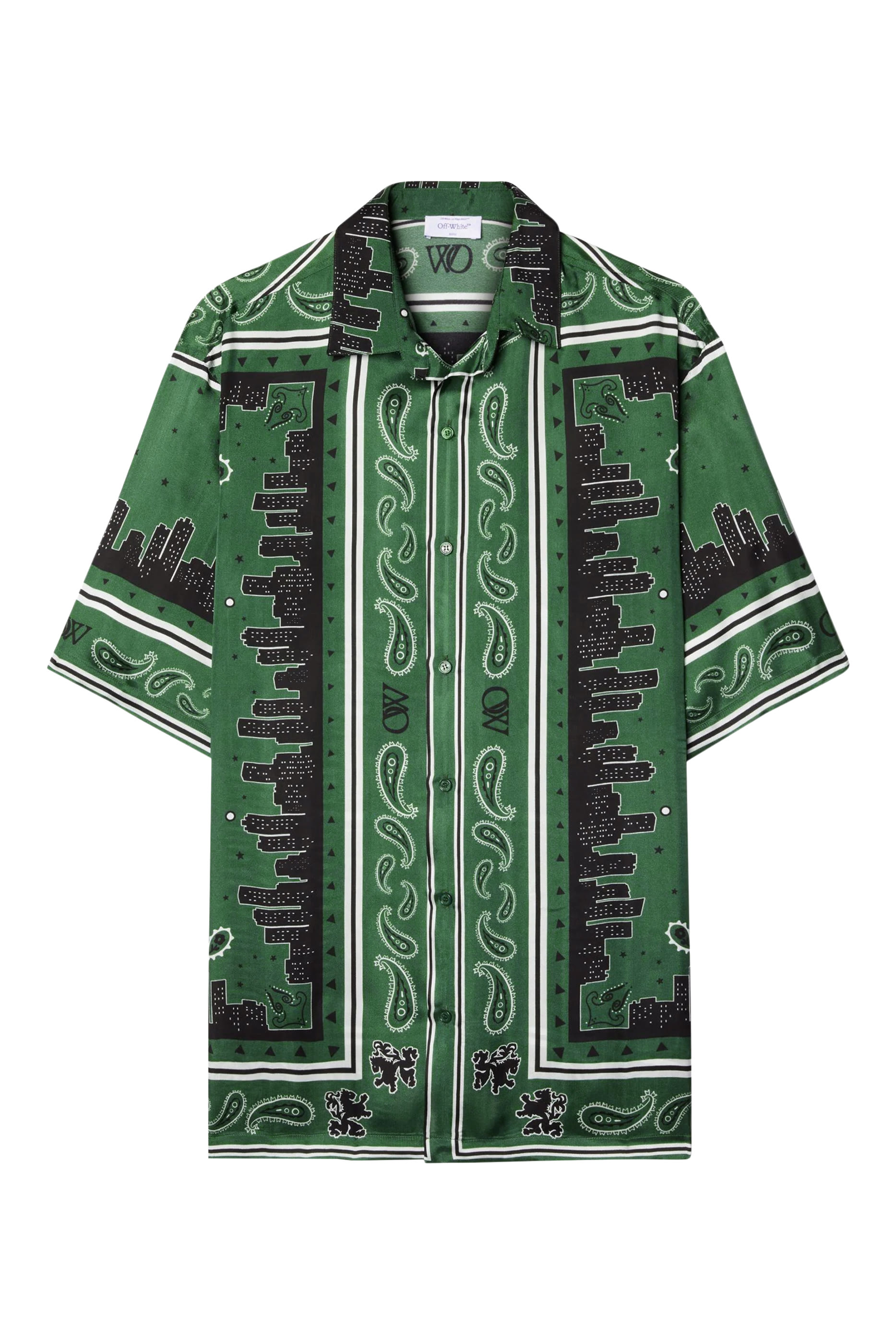 قميص بولينغ بطبعات باندانا