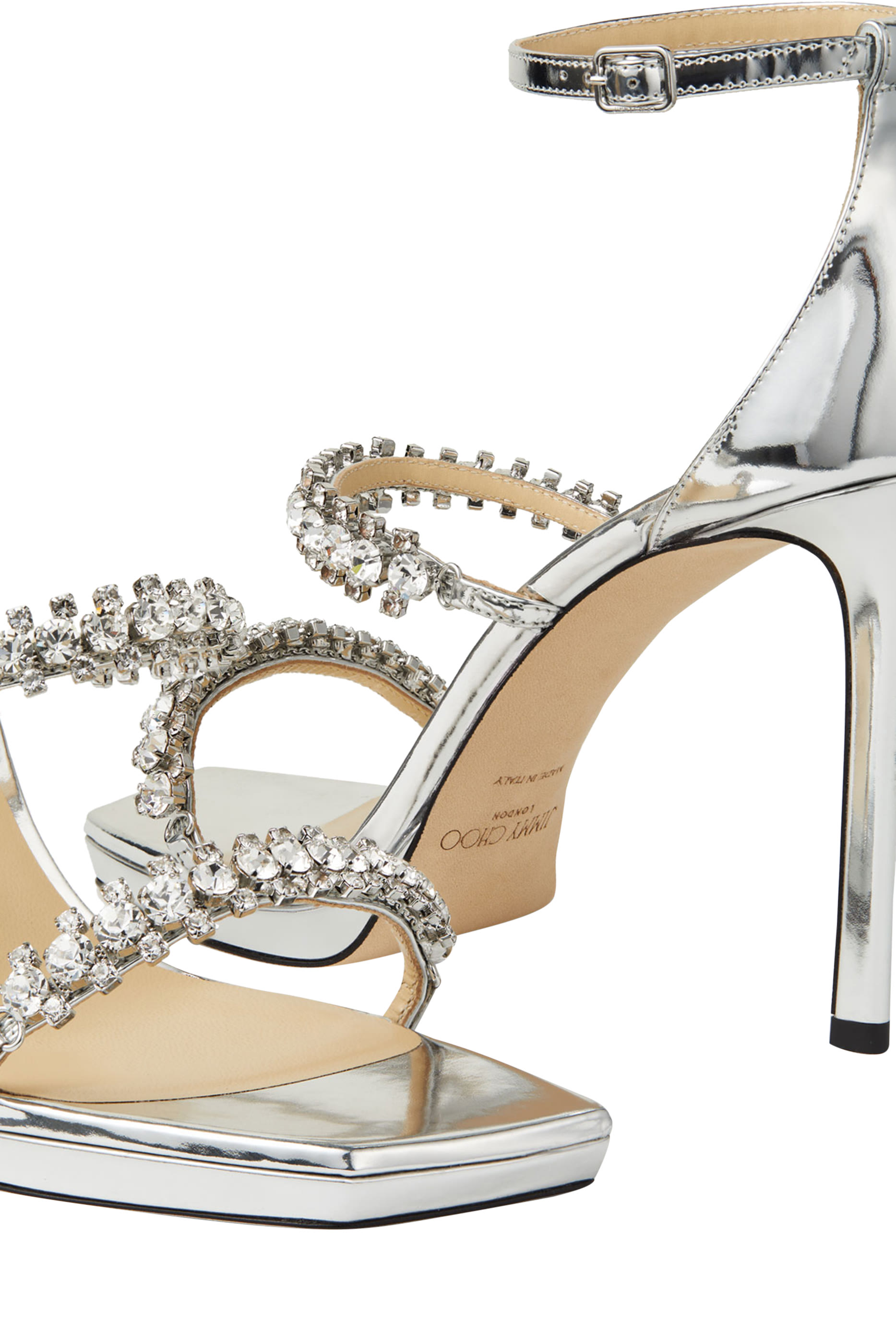 صندل بينغ لامع بكعب عالي مقاس 105 مم