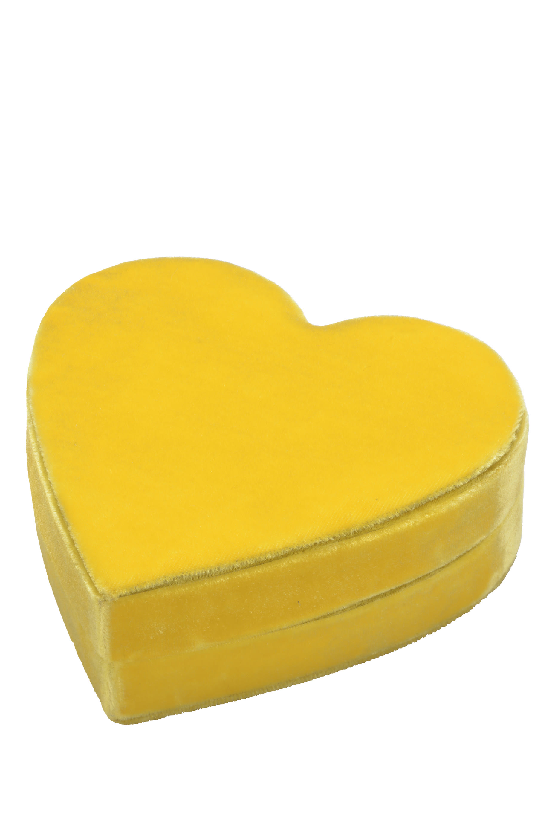 صندوق مجوهرات مخملي بتصميم قلب