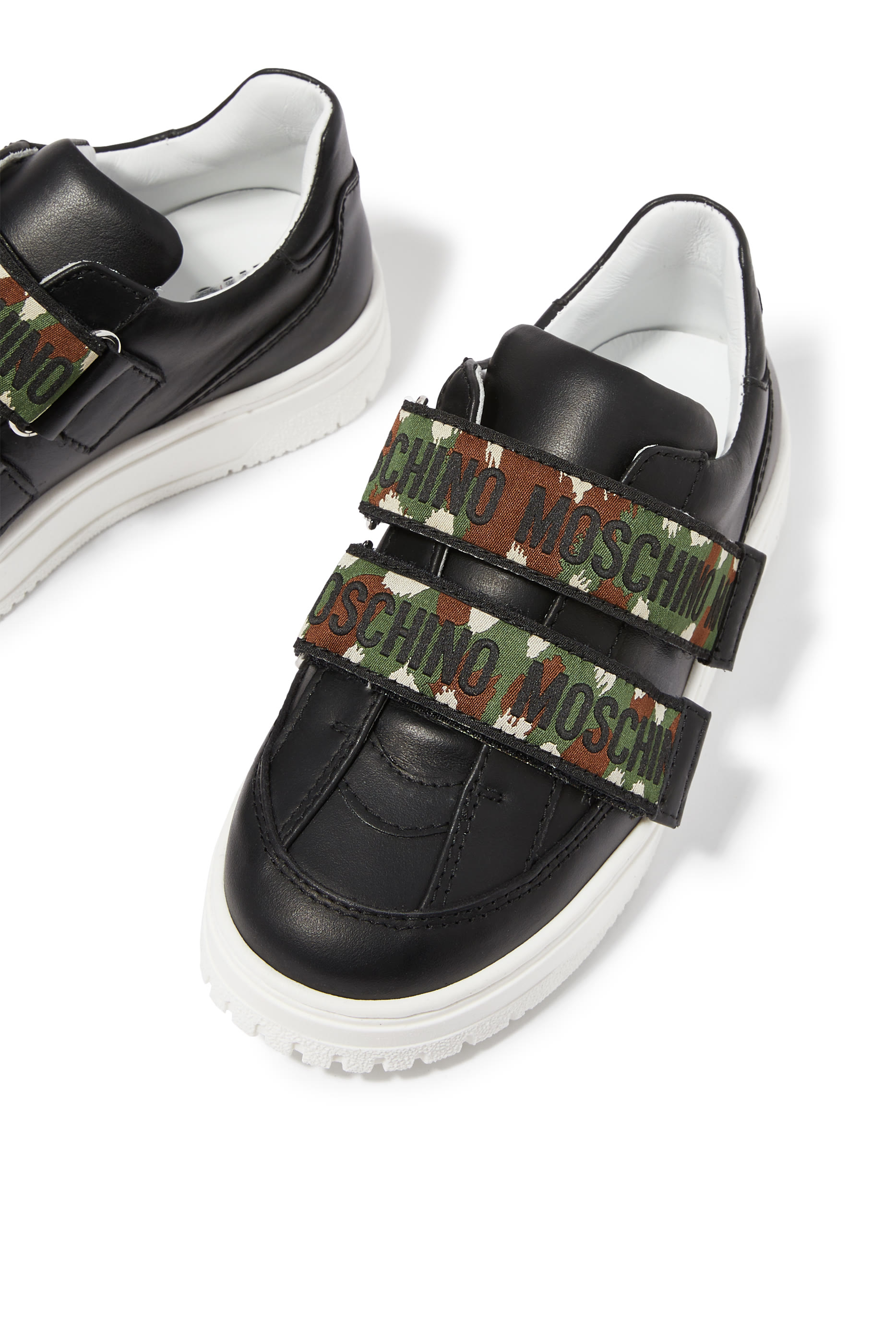 سنيكرز بكاحل منخفض جلد للأطفال