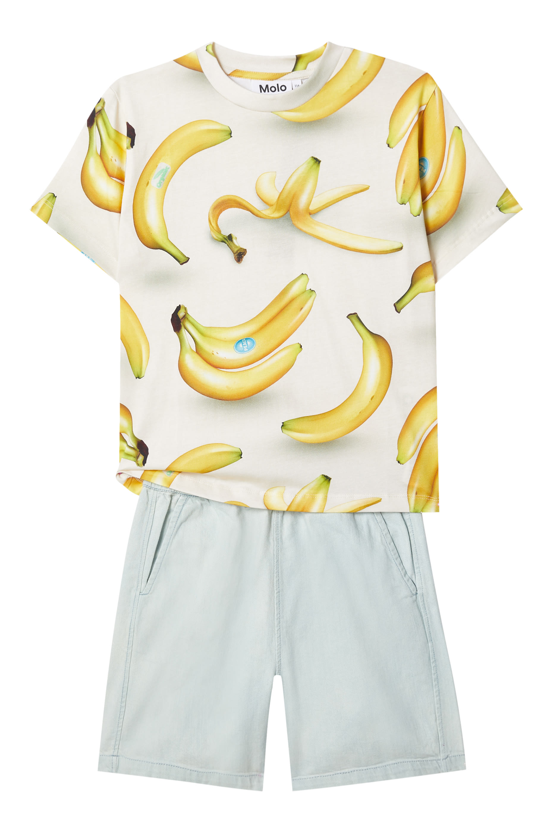 تيشيرت بطبعة بيس قطن عضوي للأطفال