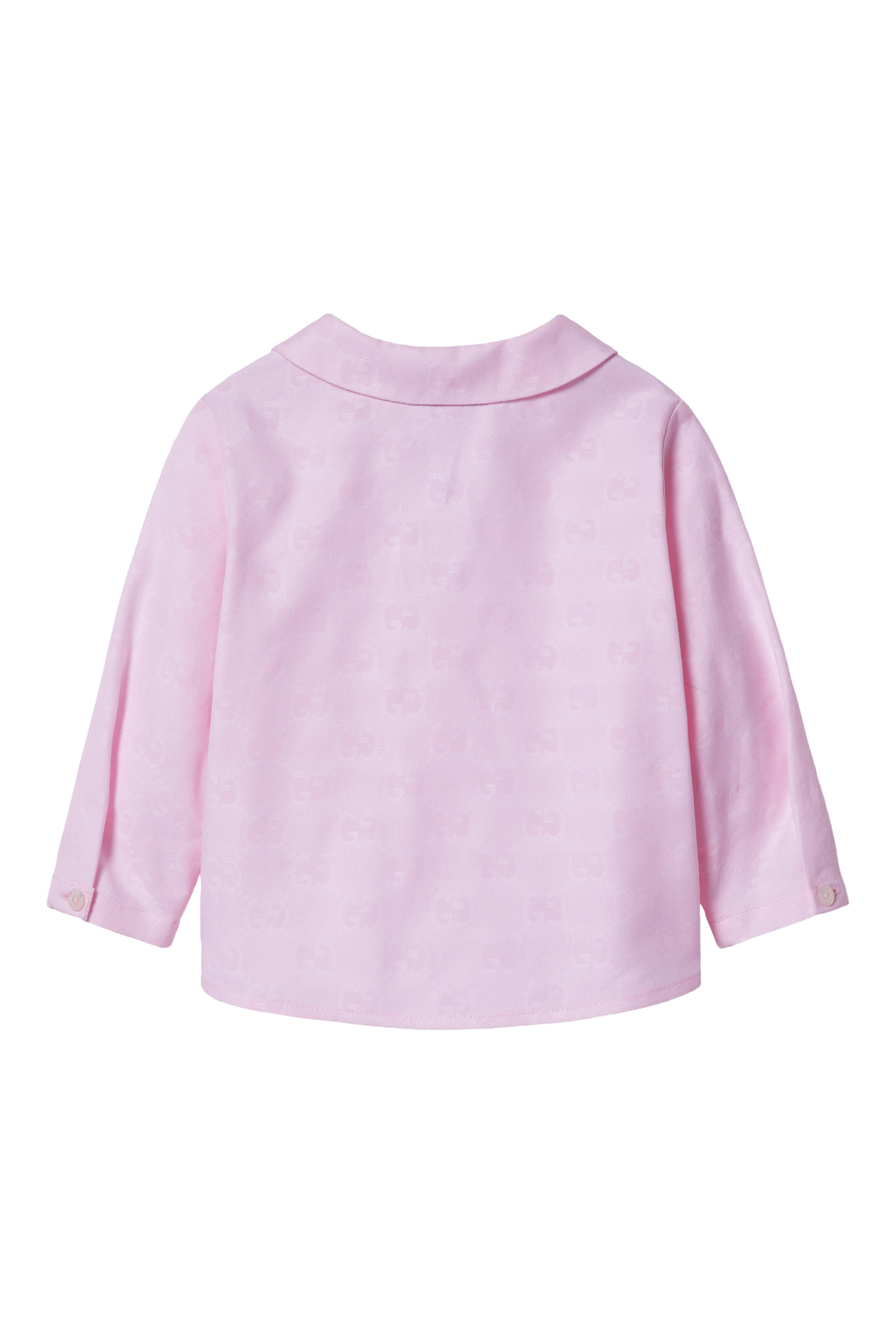 قميص قطن أوكسفورد بشعار حرفي الماركة للرضع