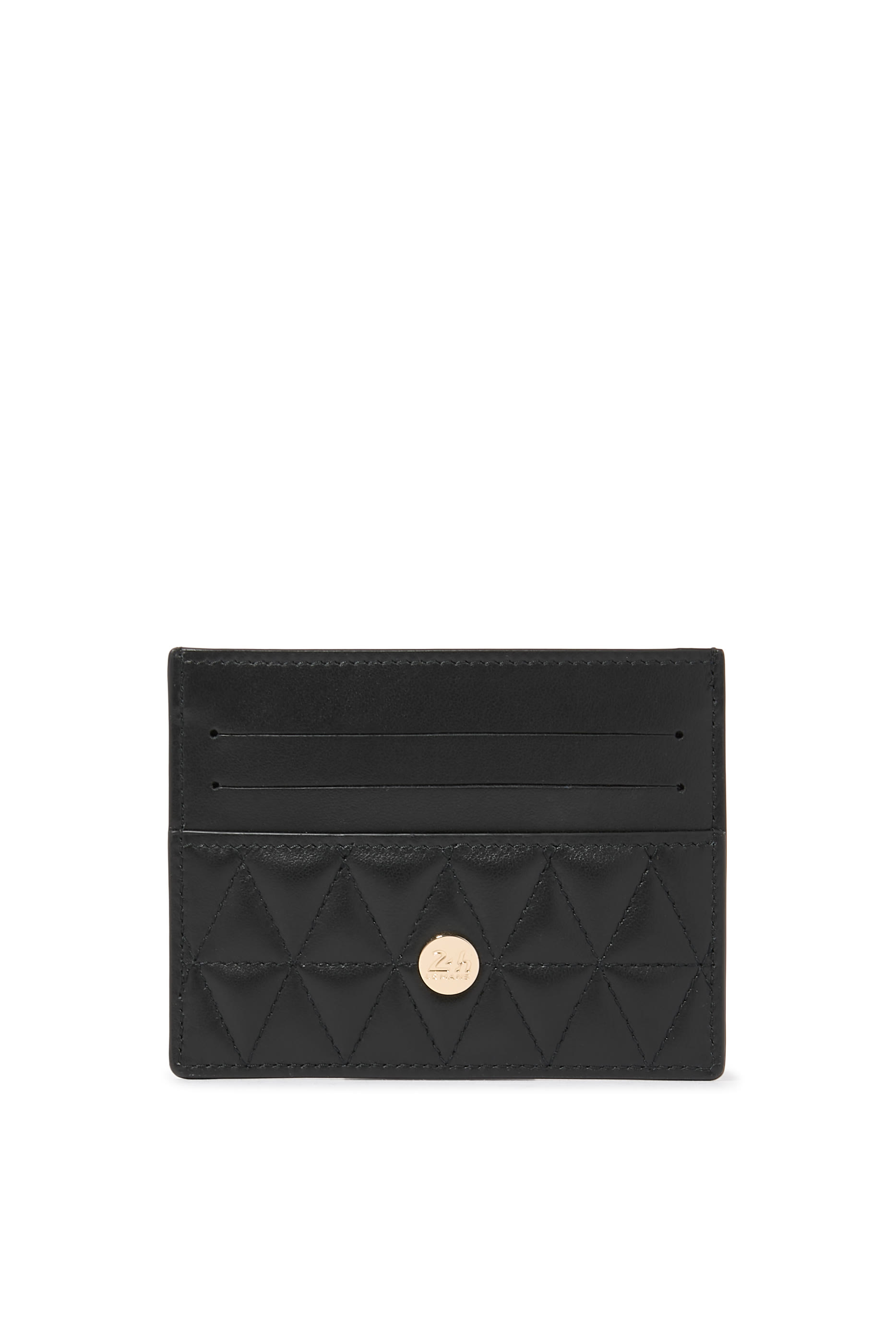 حافظة بطاقات 24 اتش دو مان بلاك جلد