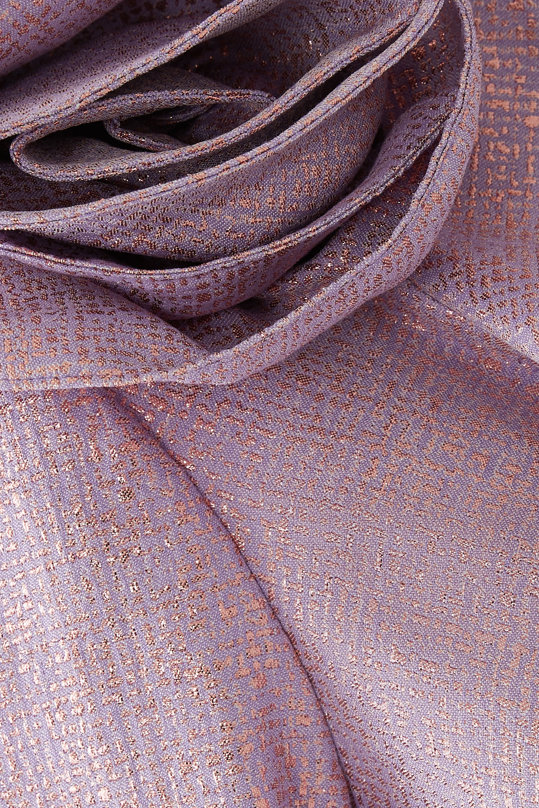 فستان سهرة بقنشة زهور جاكار لامع بنمط نقاط متناثرة