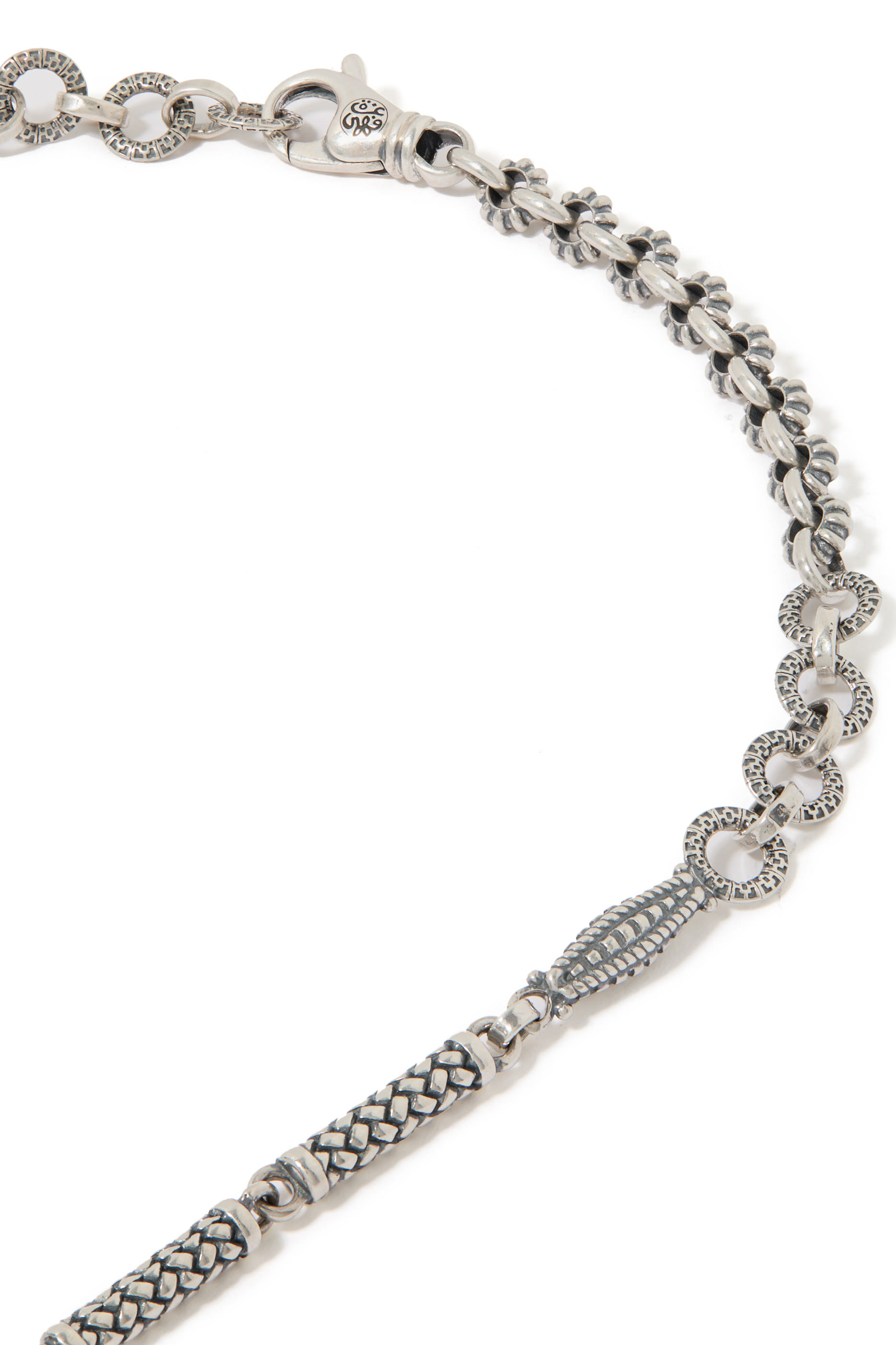 قلادة بتصميم ملفوف قالة للتعديل مرصعة بحجر اللابرادوريت، فضة إسترلينية