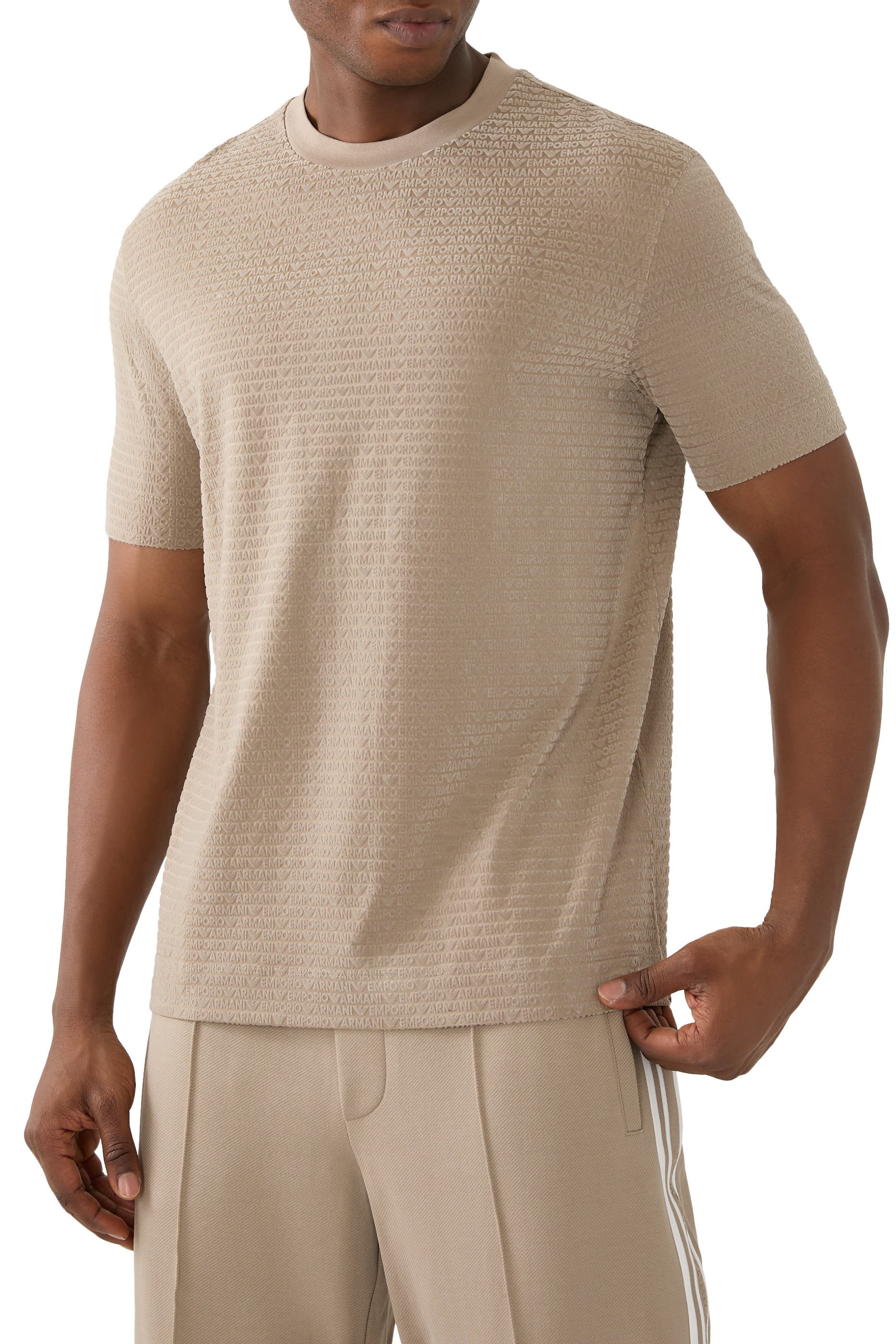 تيشيرت بشعار الماركة مزيج ليوسيل جيرسيه بشعار الماركة بالكامل