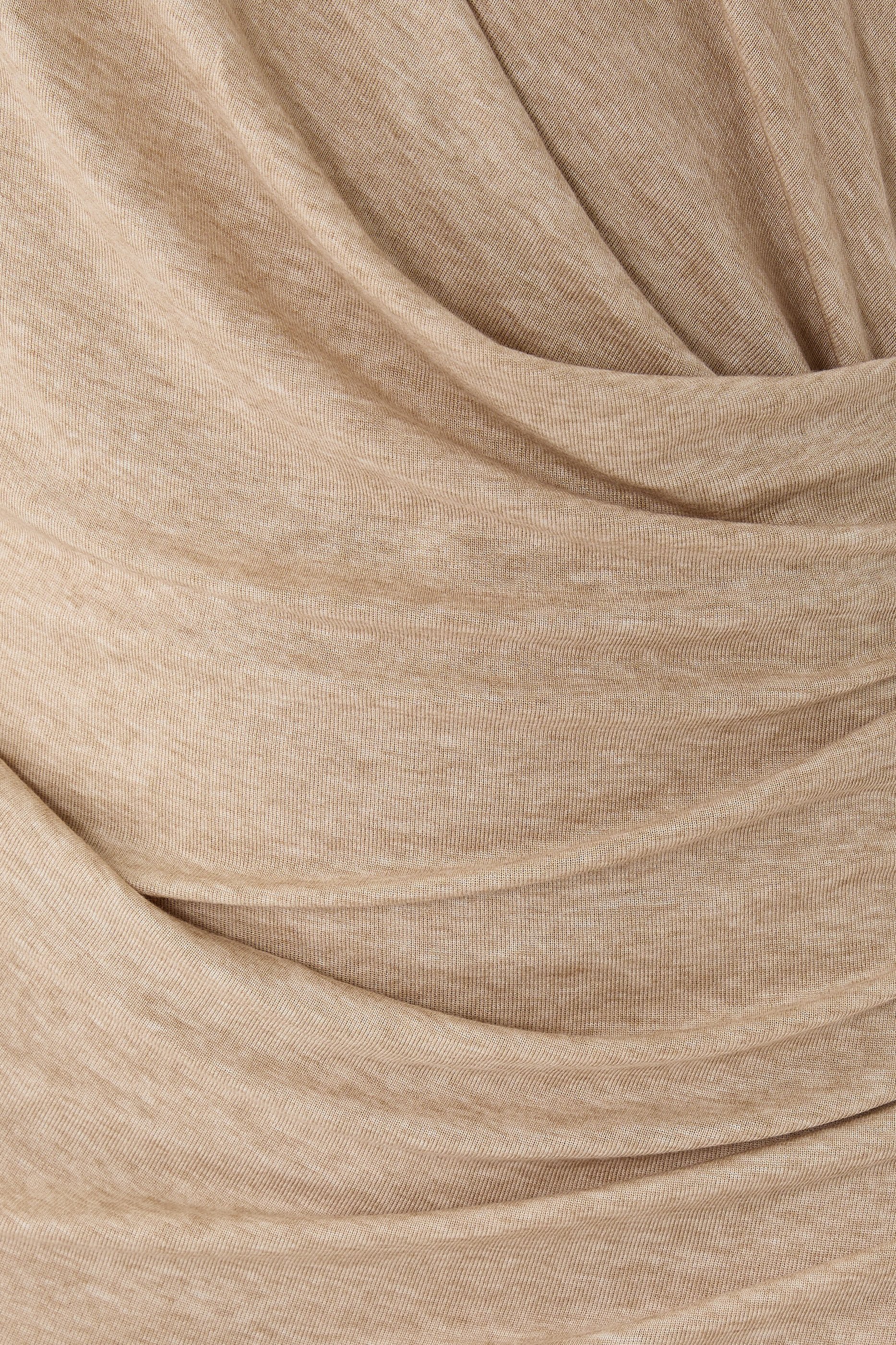 Draped One-Shoulder Maxi Dress