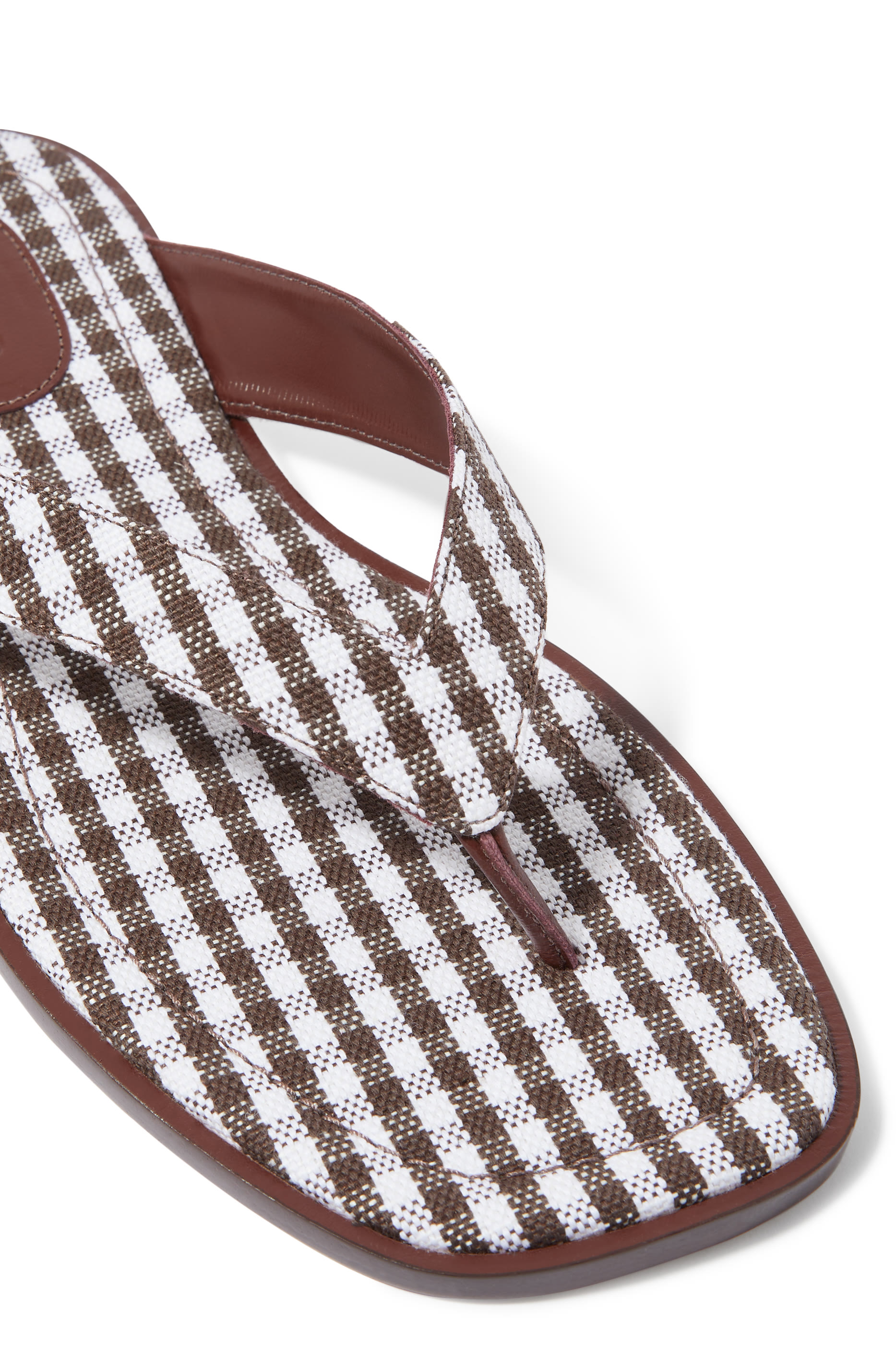 حذاء دانتي خفيف بتصميم ثونغ بنقشة مربعات