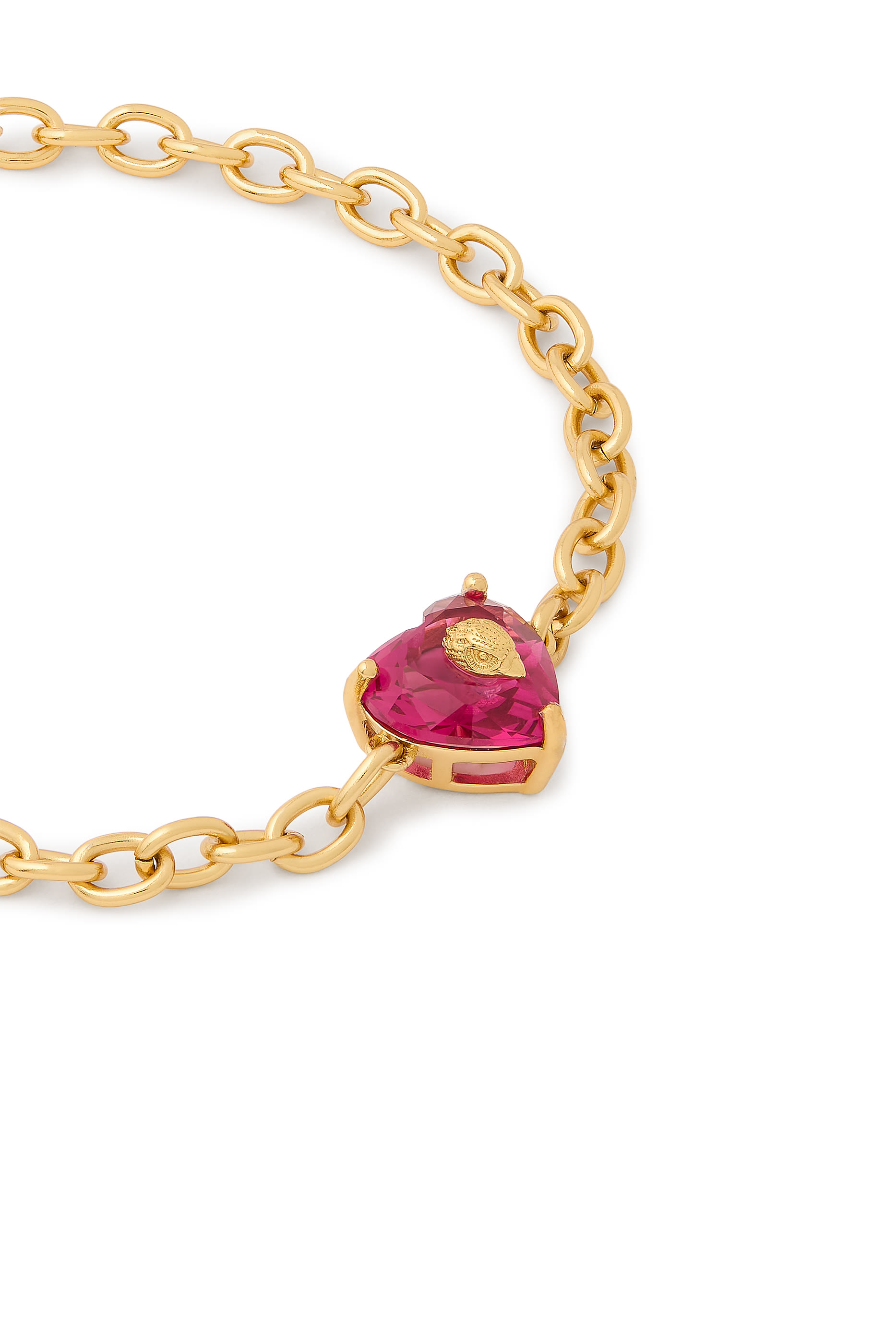 سوار بحلية بتصميم قلب مرصعة بالكريستال