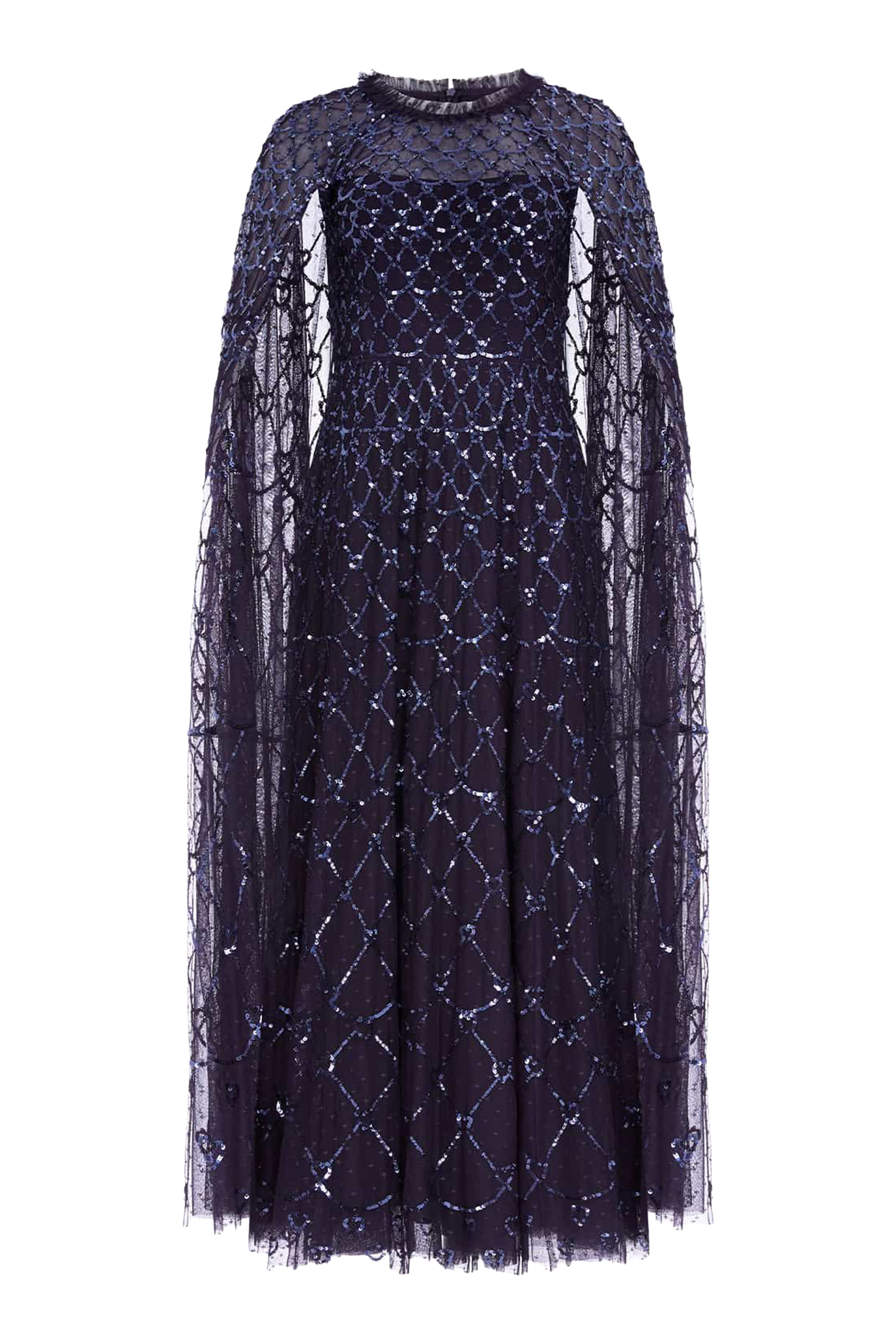 فستان سهرة هارت لاتيس بطول الكاحل