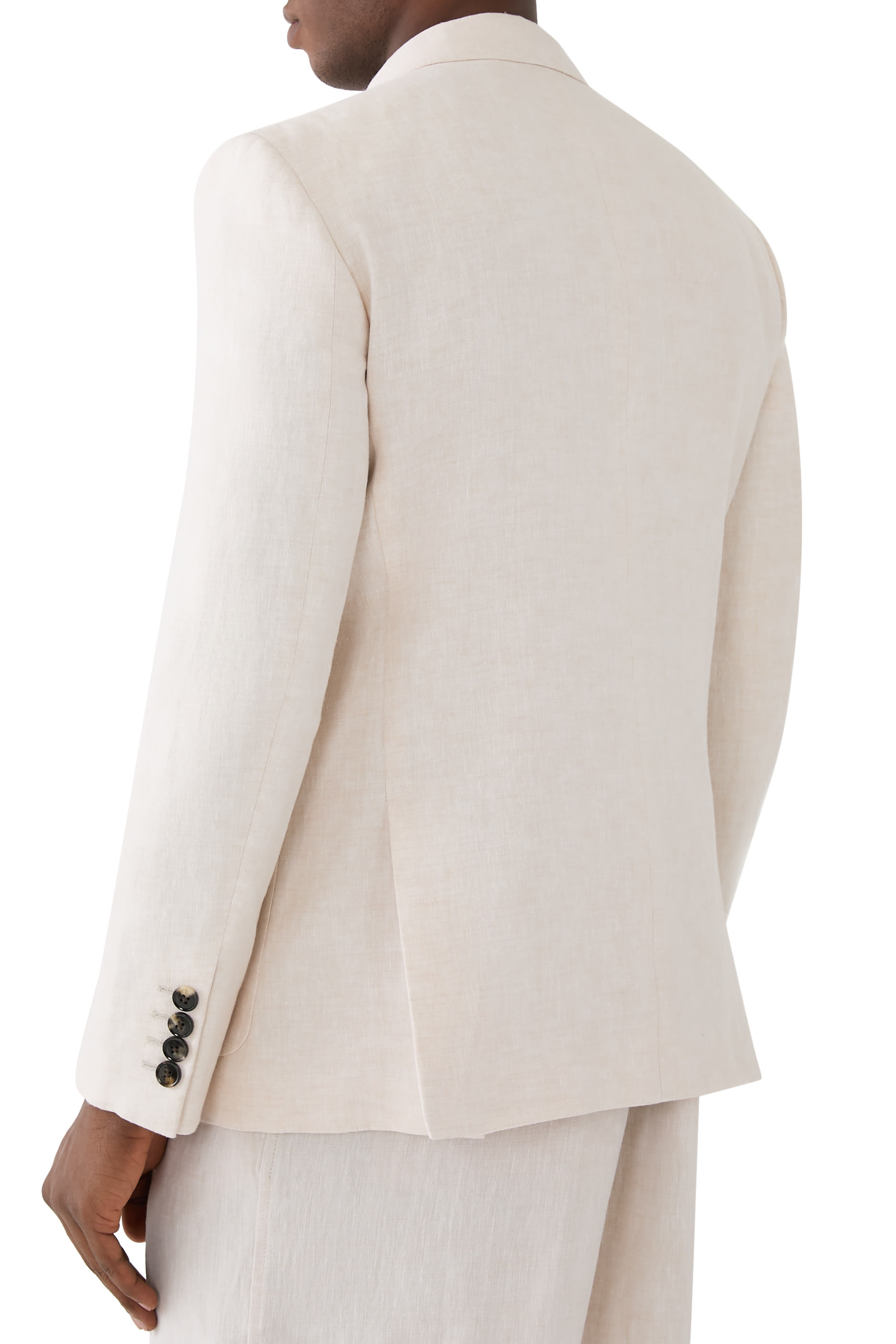 جاكيت غابردين بصف أزرار صوف