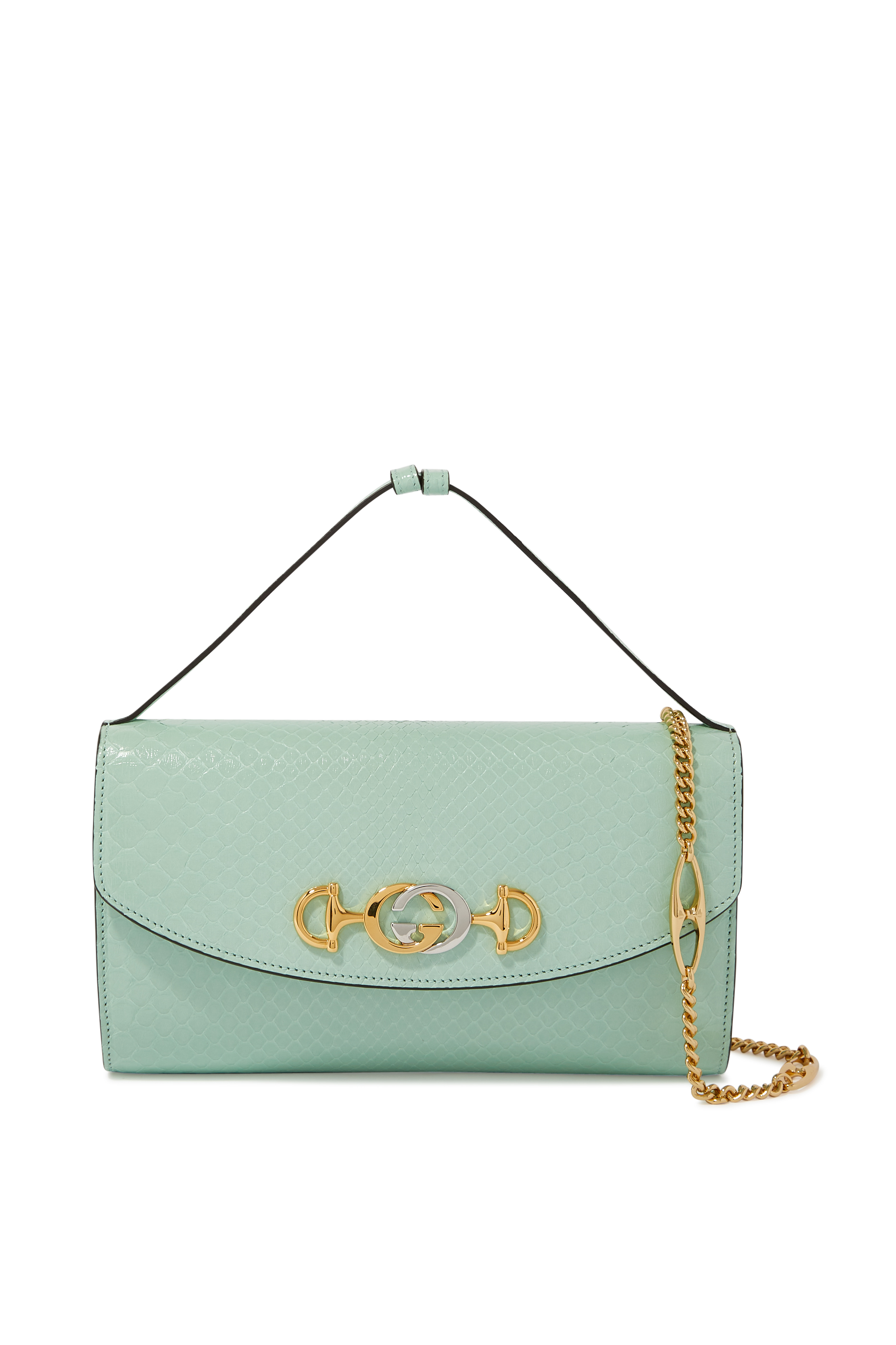 حقيبة زومي جلد بحلية لجام الحصان