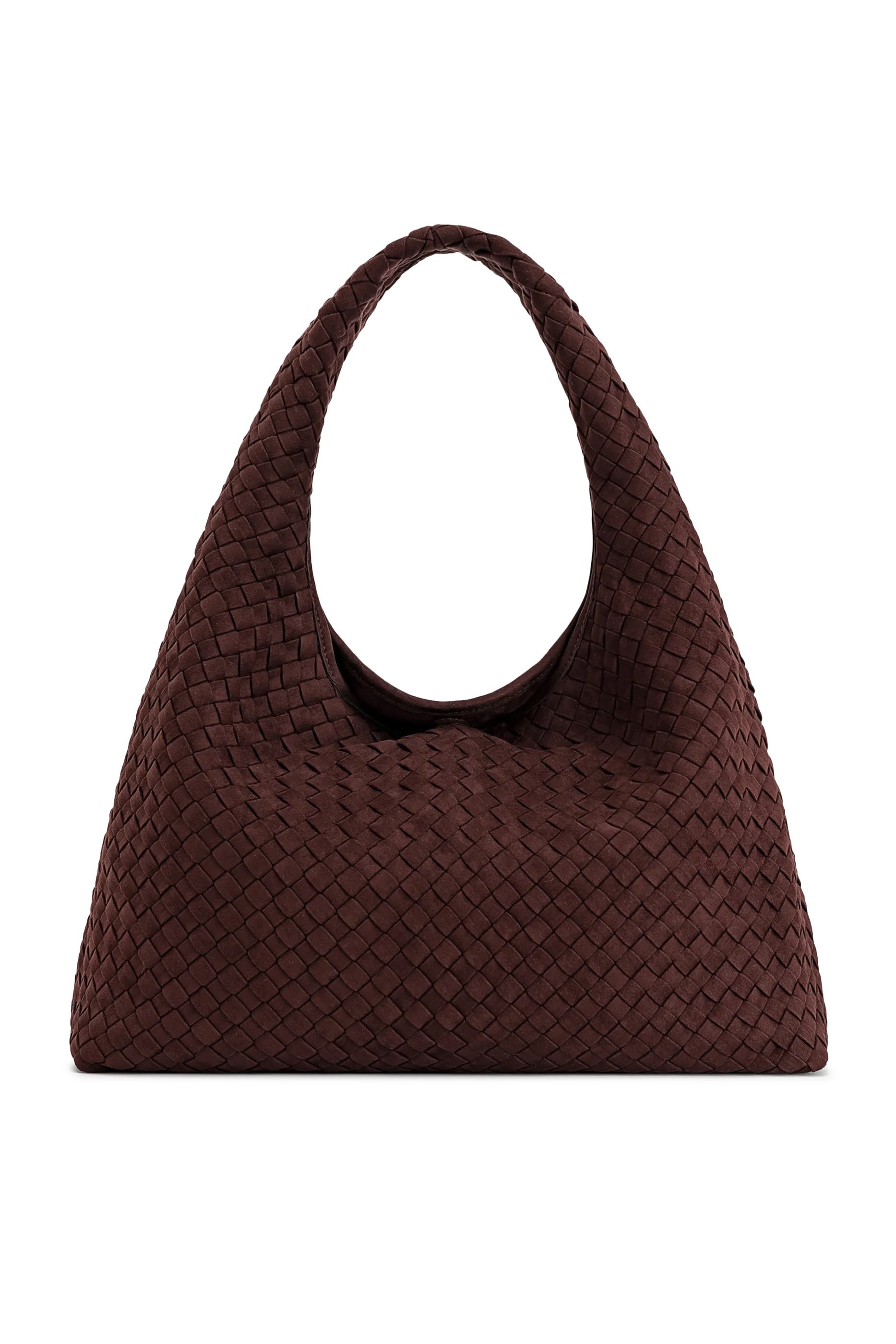 Iaura Faux Suede Woven Shoulder Bag