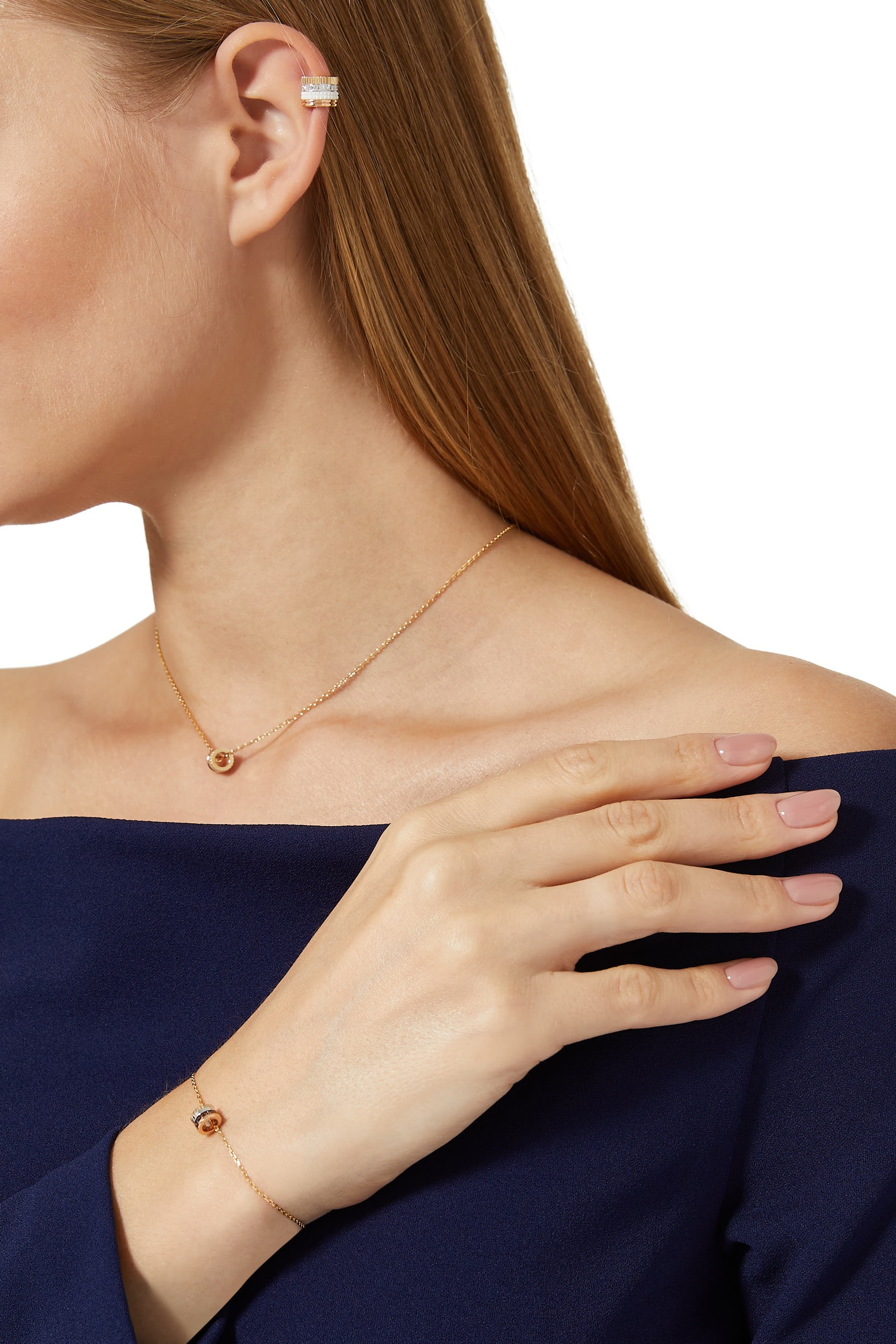 قرط كاتر إصدار وايت بمشبك ومرصع بماس