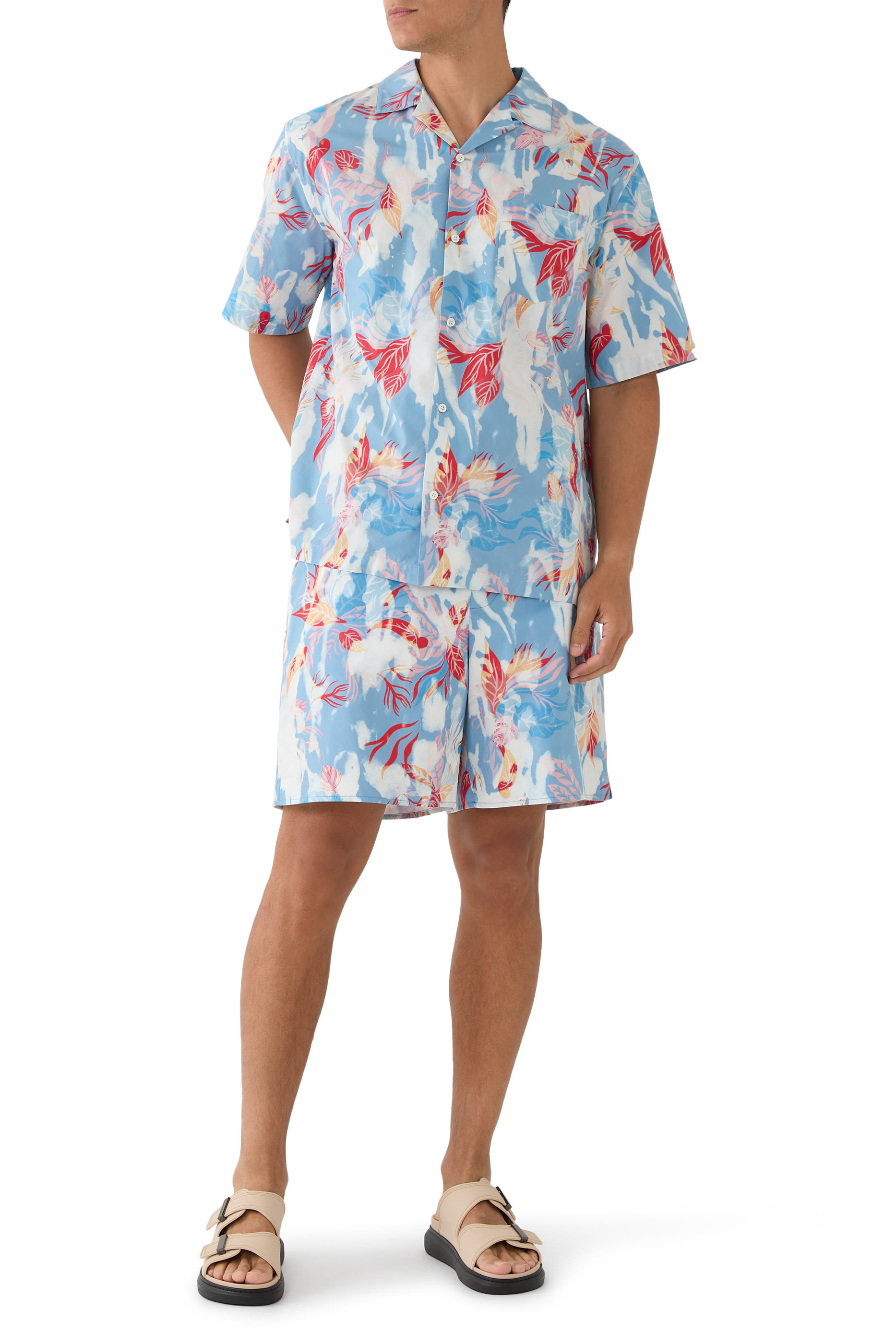 قميص هاواي بنقشة زهور