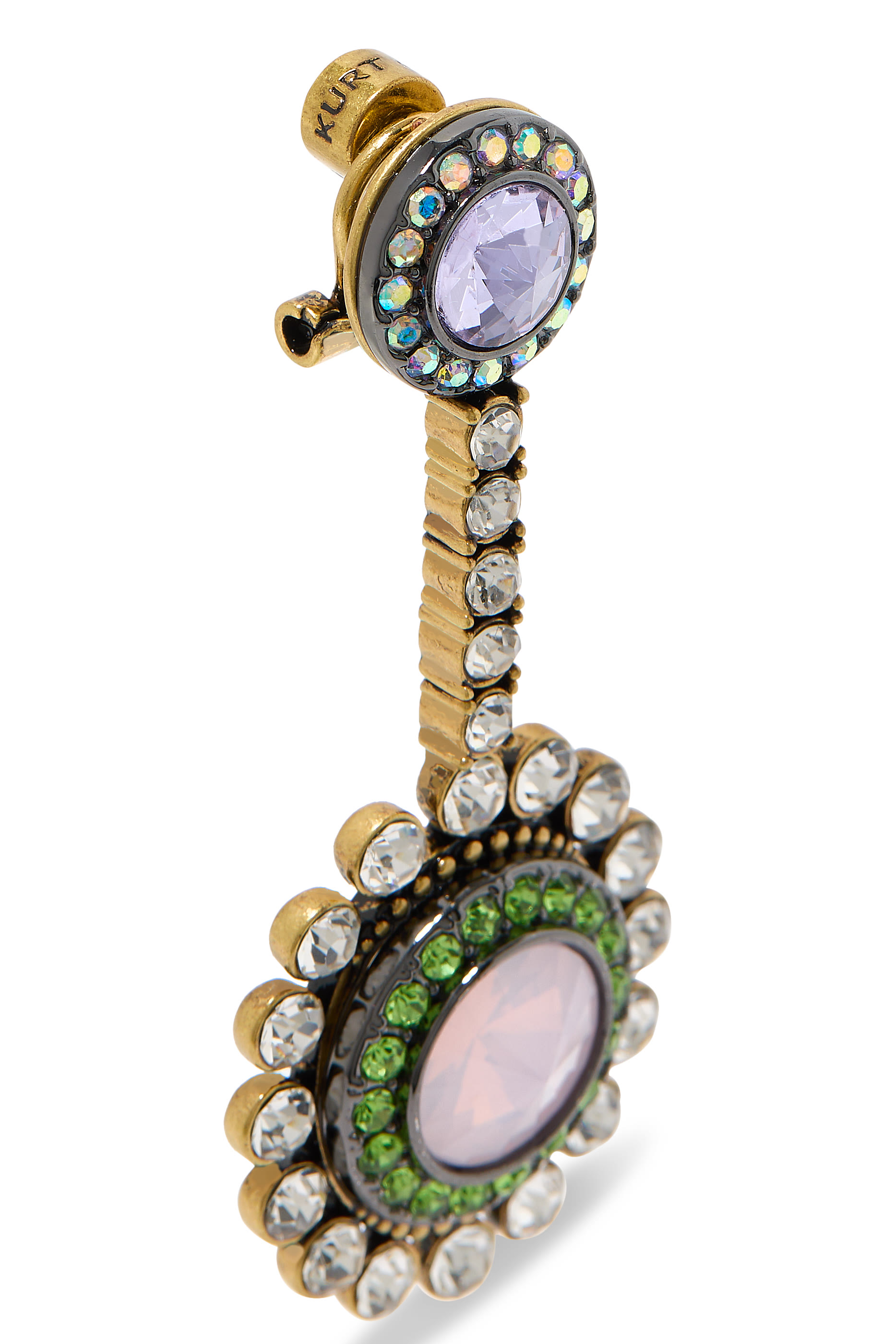 أقراط أوكتافيا كبيرة، نحاس وكريستال