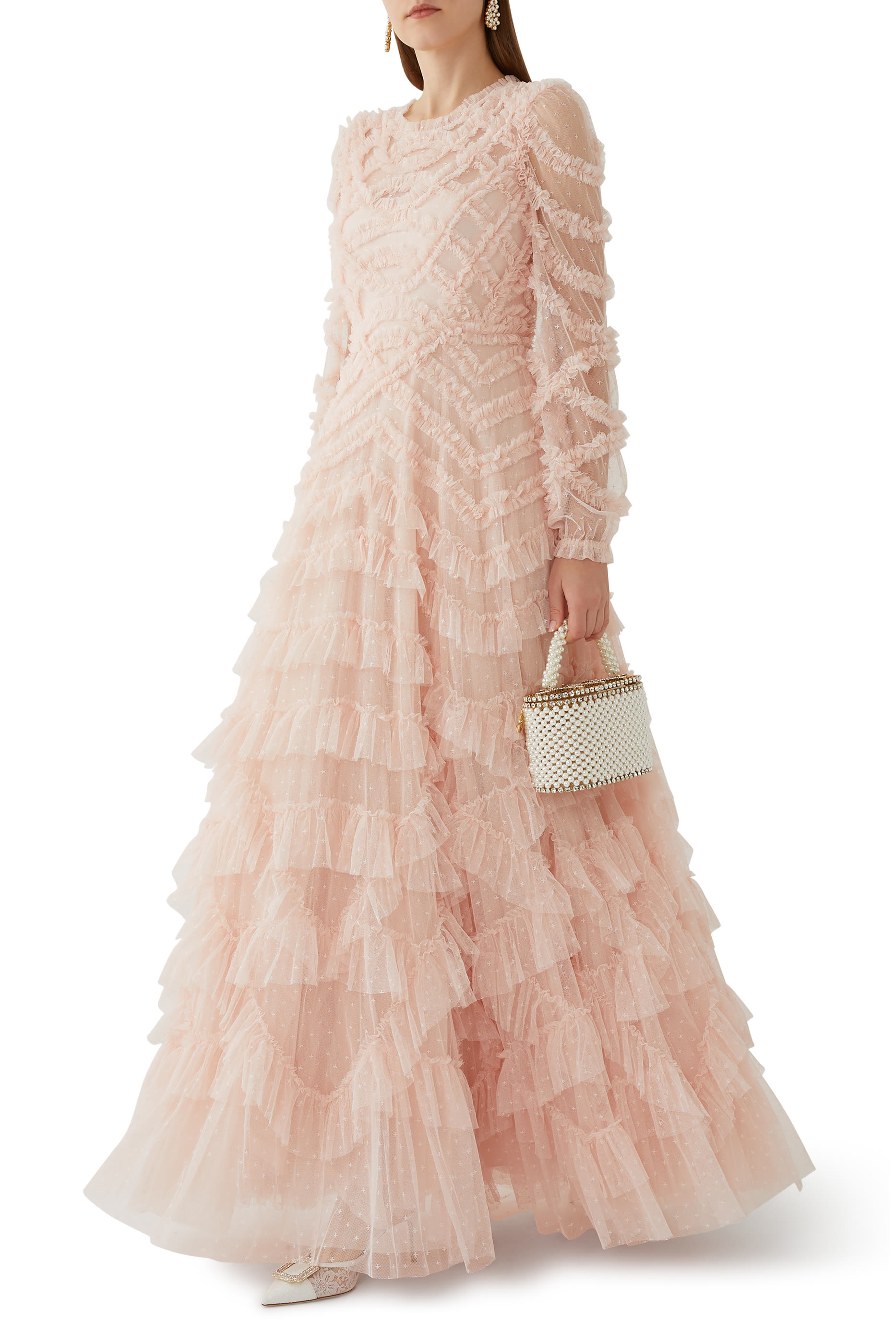 فستان لانا بياقة مستديرة