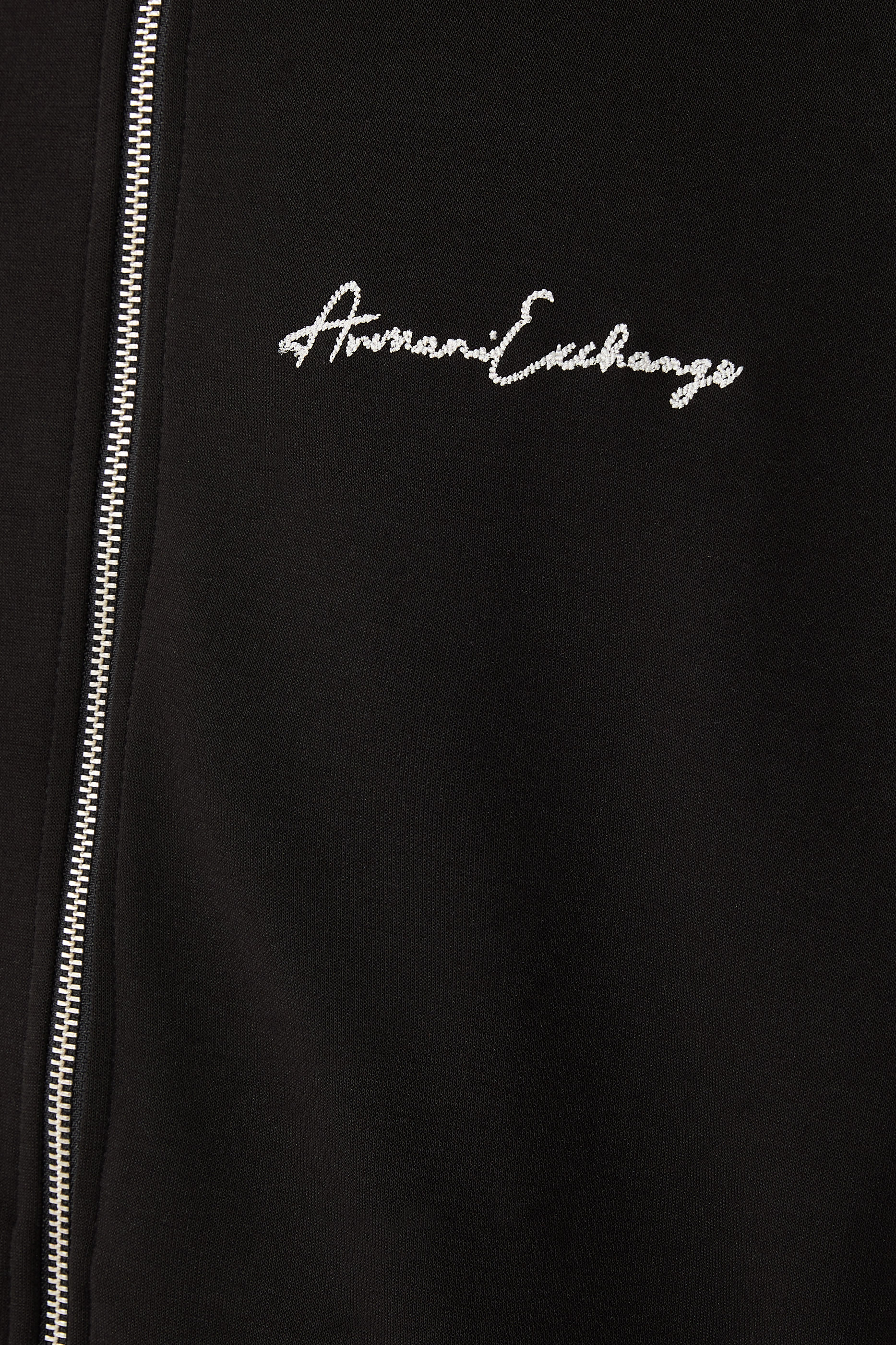 سويت شيرت بأشرطة وسحاب كامل وشعار الماركة