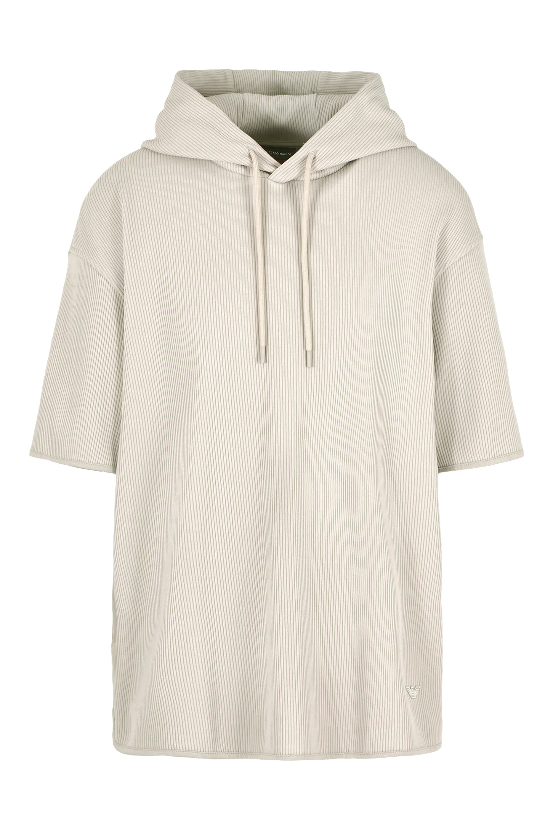 سويت شيرت بغطاء رأس ونقشة شعار الماركة بحجم صغير