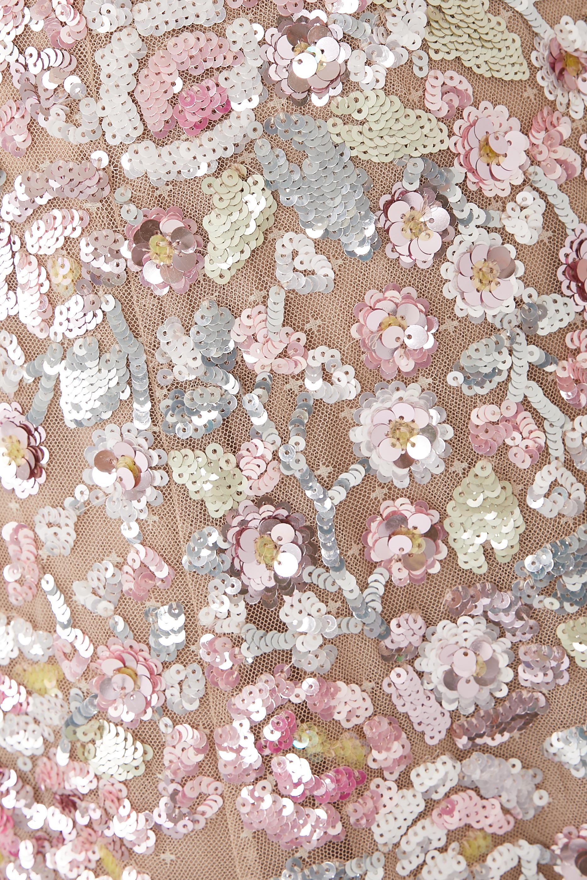 Sequin Paradise Strapless Ballerina Dress