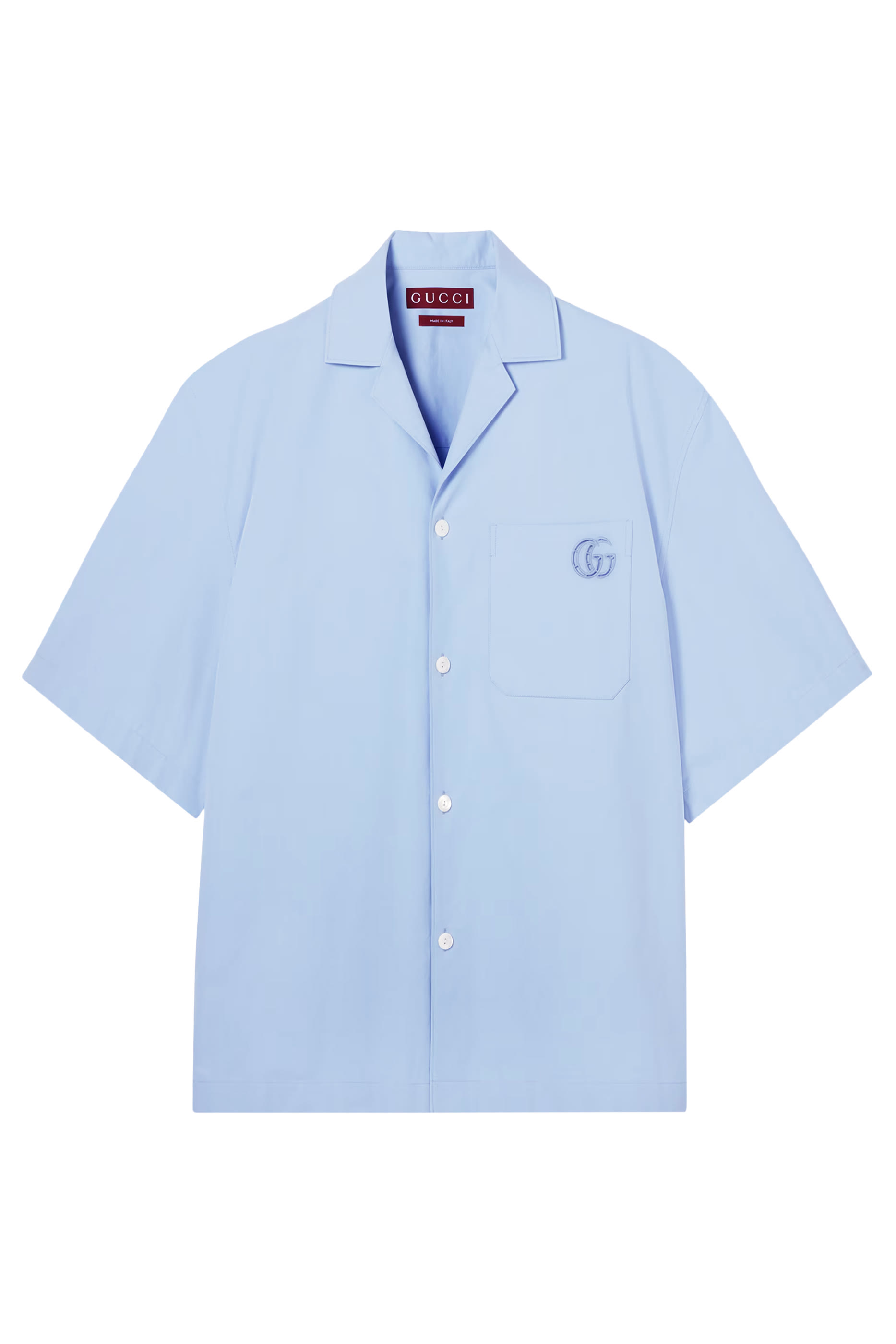 قميص بتطريز شعار الماركة قطن بوبلين