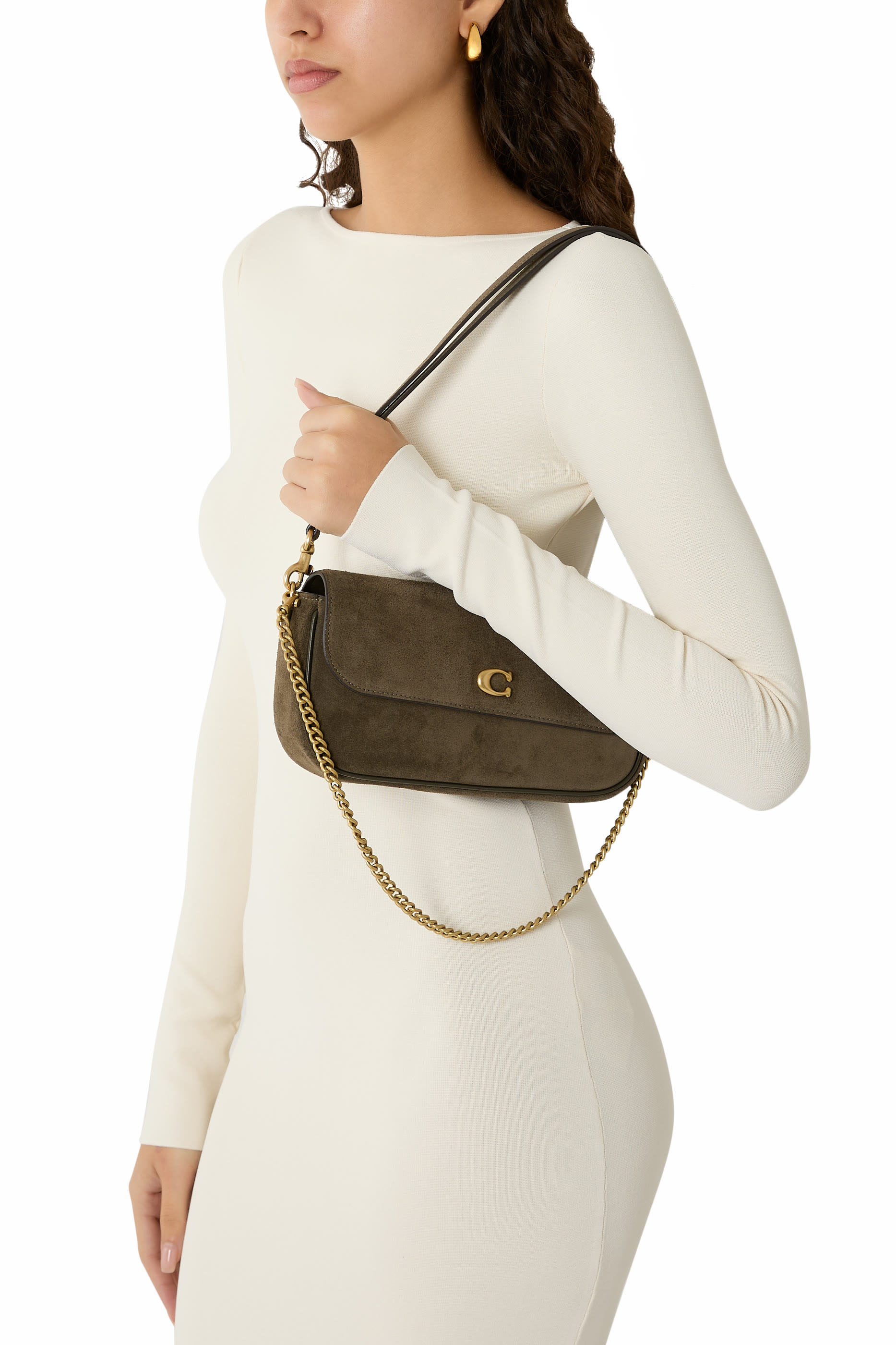 حقيبة بروك بغطاء قلاب وحمالة سلسلة