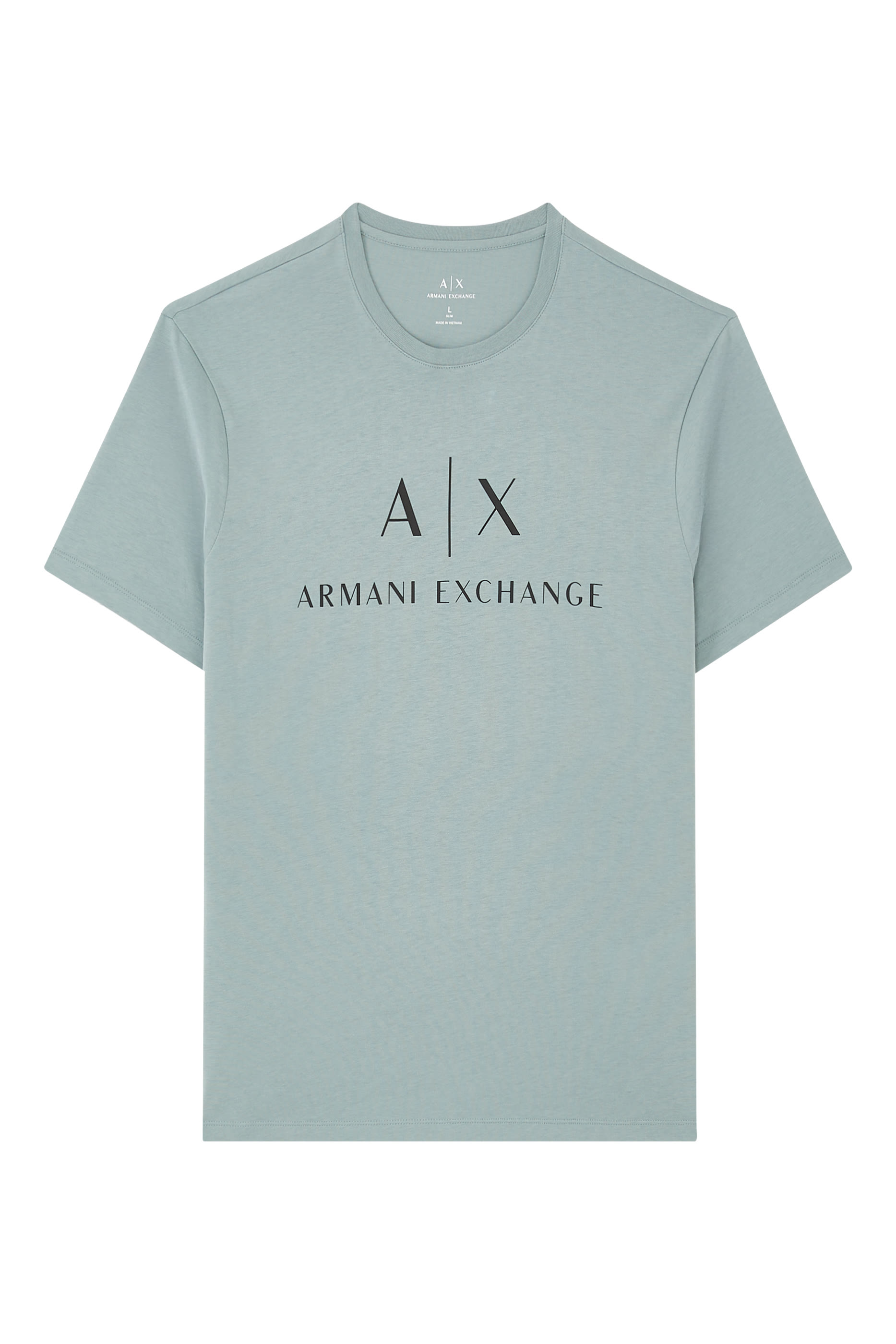 تيشيرت بشعار الماركة بقصة ضيقة جرسيه