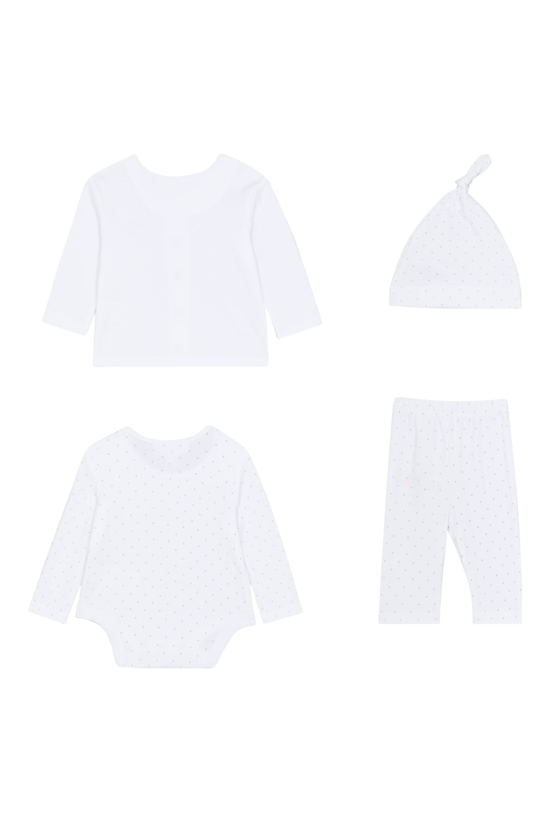 طقم هدية للمواليد الجدد قطن عضوي، 4 قطع